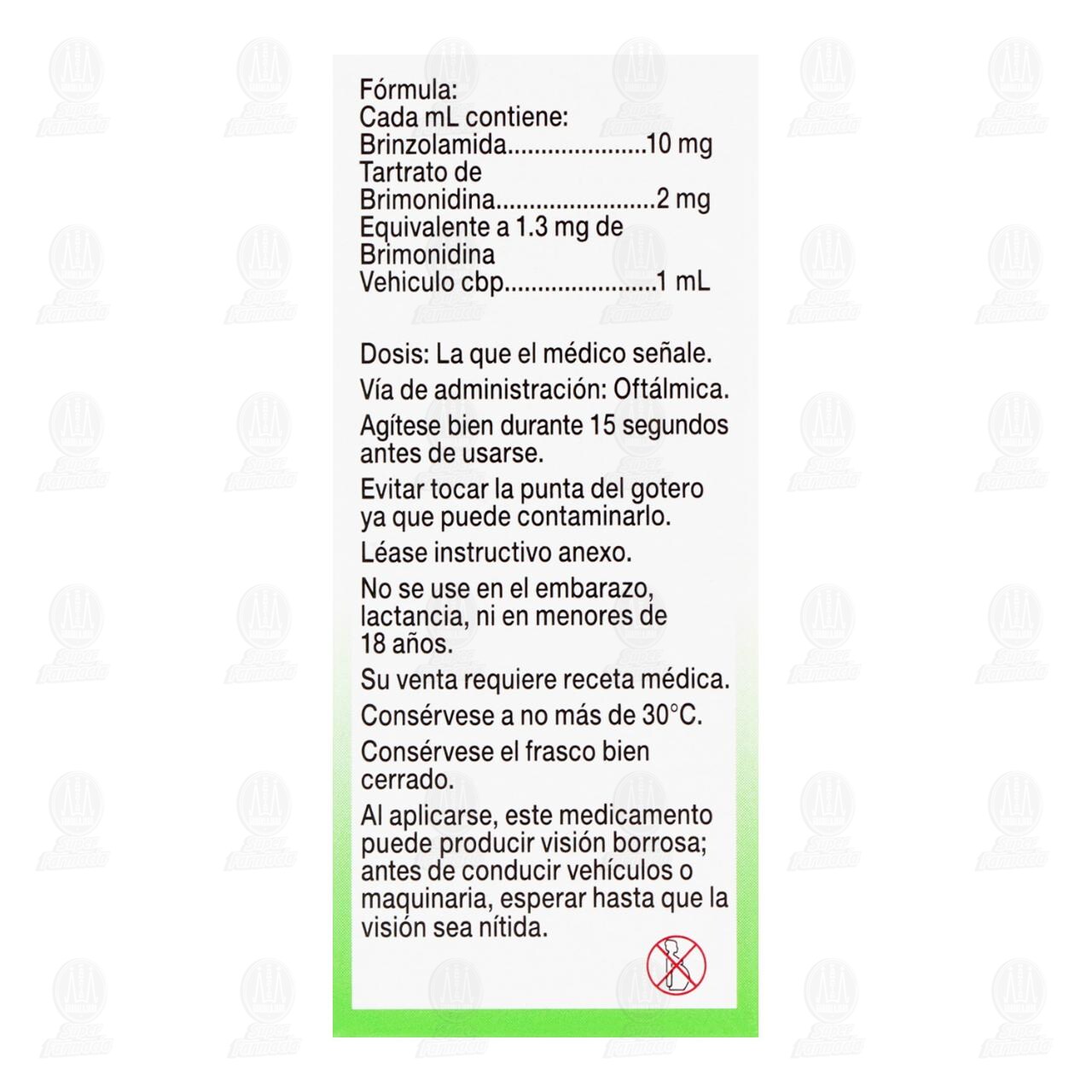 Simbrinza 1%/0.2% Suspensi&oacute;n Oft&aacute;lmica, 5 ml. image number 2