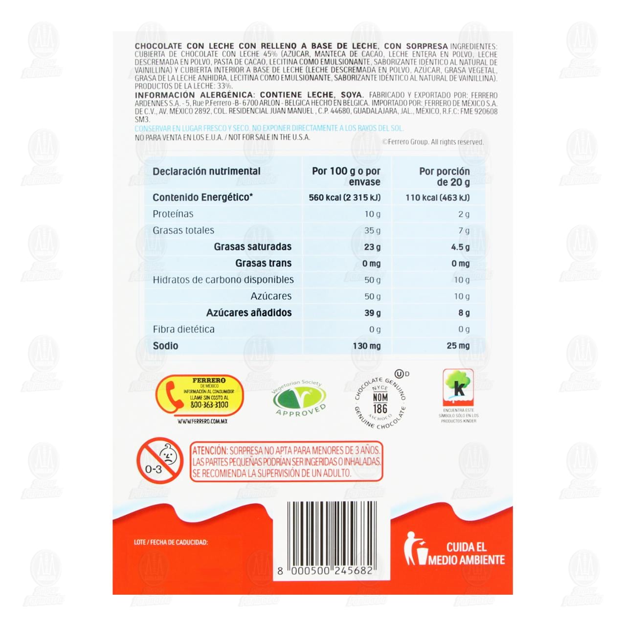 Huevo de Chocolate Kinder Sorpresa Maxi Huevo con Sorpresa, 100 gr. image number 2