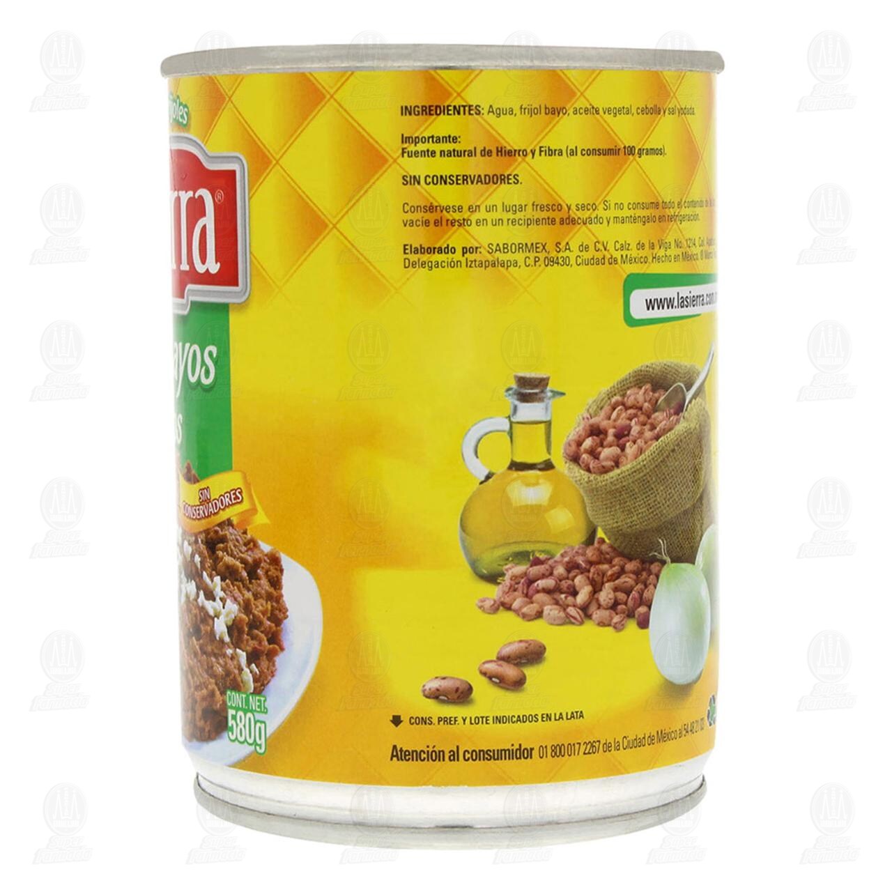 Frijoles La Sierra Bayos Refritos, 580 gr. image number 3