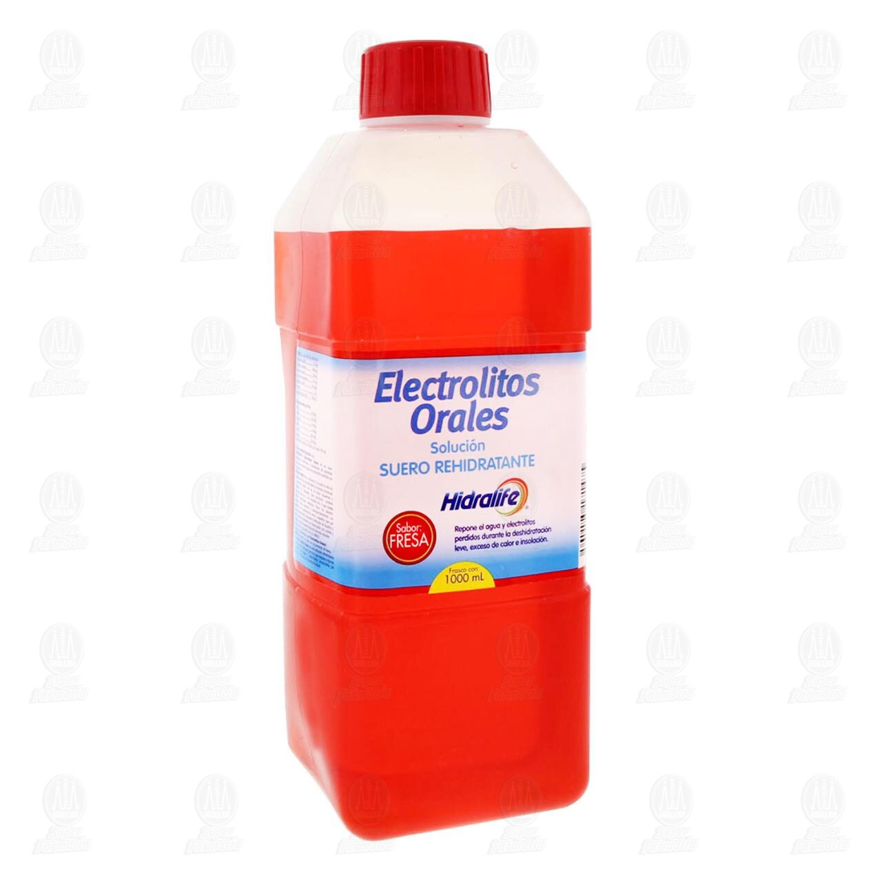 Suero Rehidratante Hidralife Sabor Fresa, 1000 ml.
