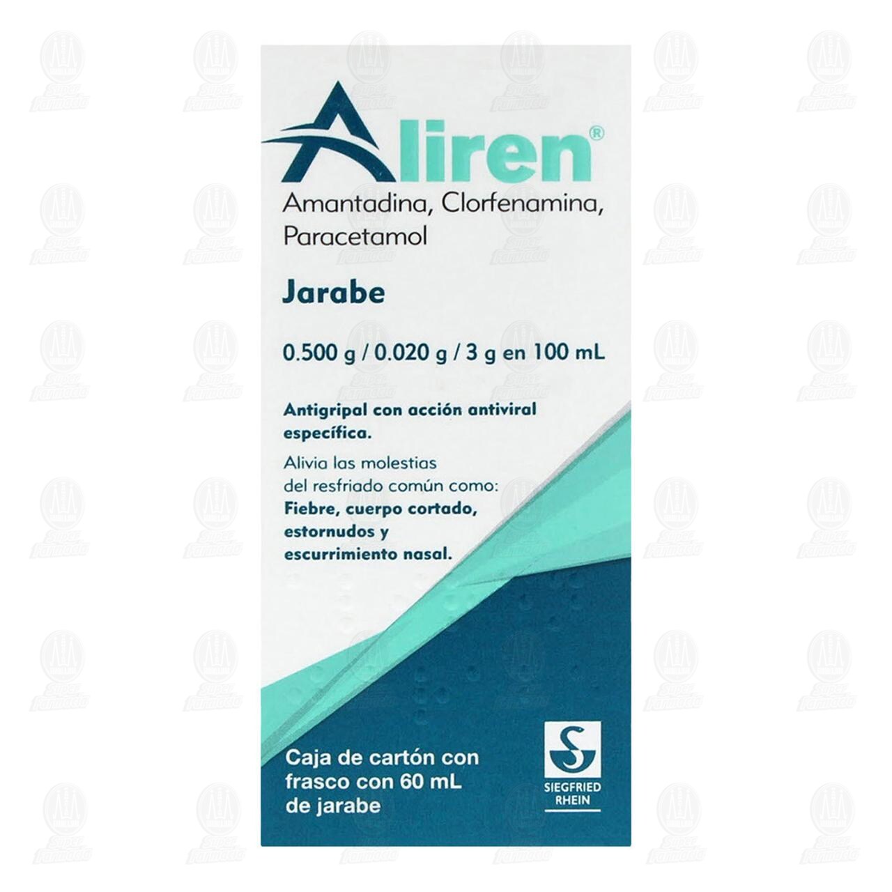 Aliren Jarabe 0.500gr/0.020gr/3gr/100ml, 60 ml. image number 1