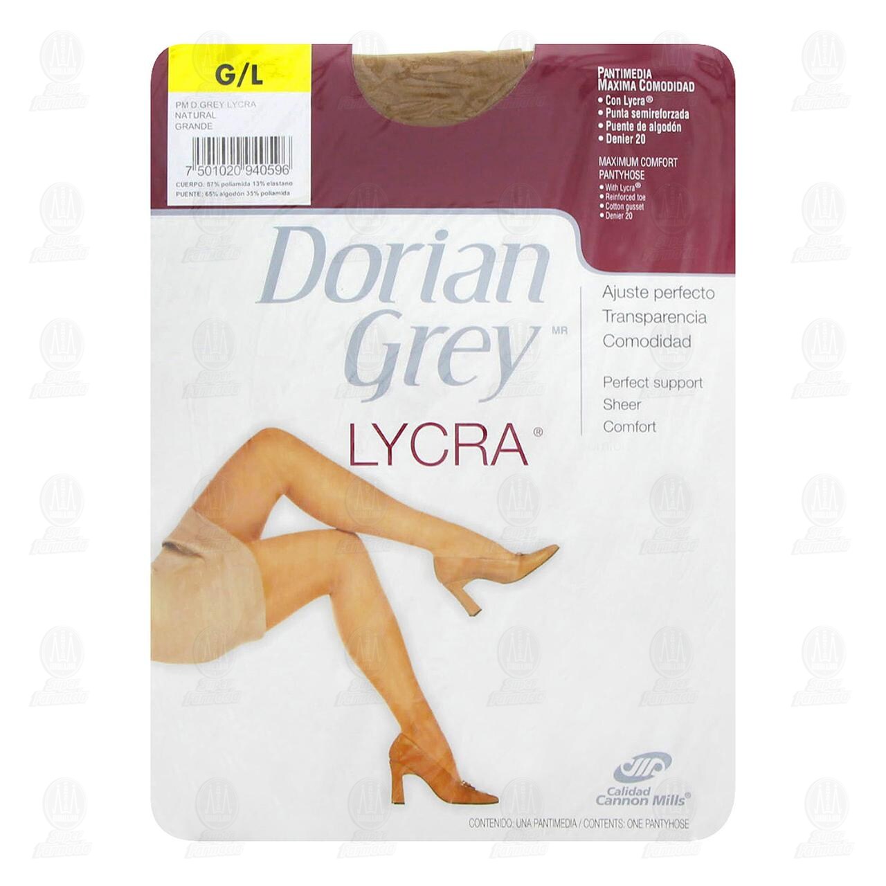 Pantimedia Dorian Grey Natural Máxima Comodidad G, 1 pz.