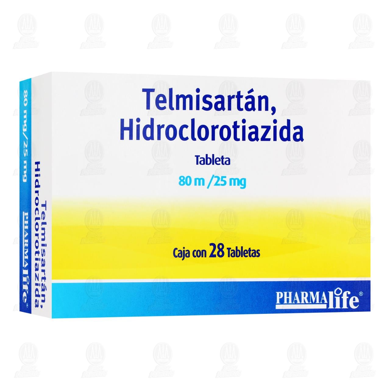 Imagen para Telmisartán Hidroclorotiazida 80mg/25mg, 28 Tabletas Pharmalife.