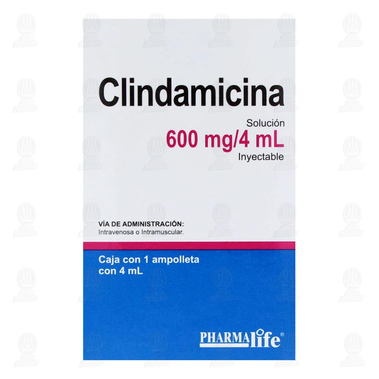 Clindamicina 600mg/4ml, 1 Ampolleta Pharmalife. image number 1