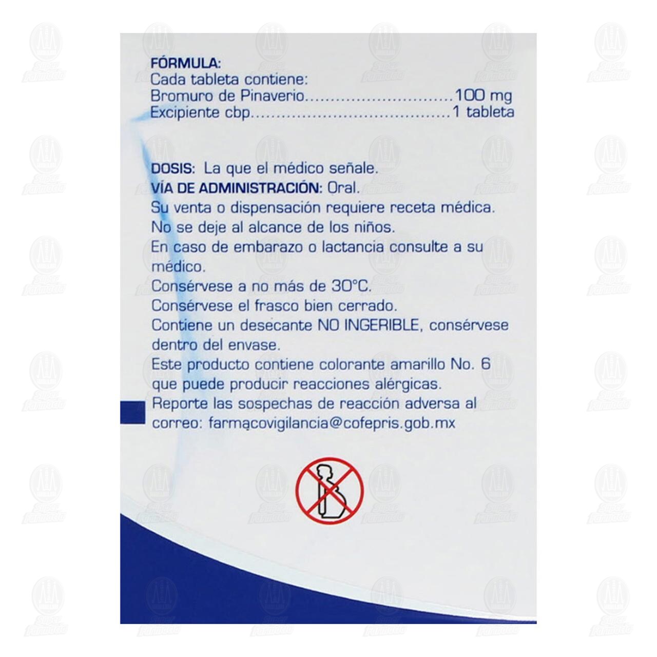 Bromuro de Pinaverio 100 mg, 28 Tabletas Pharmalife. image number 2