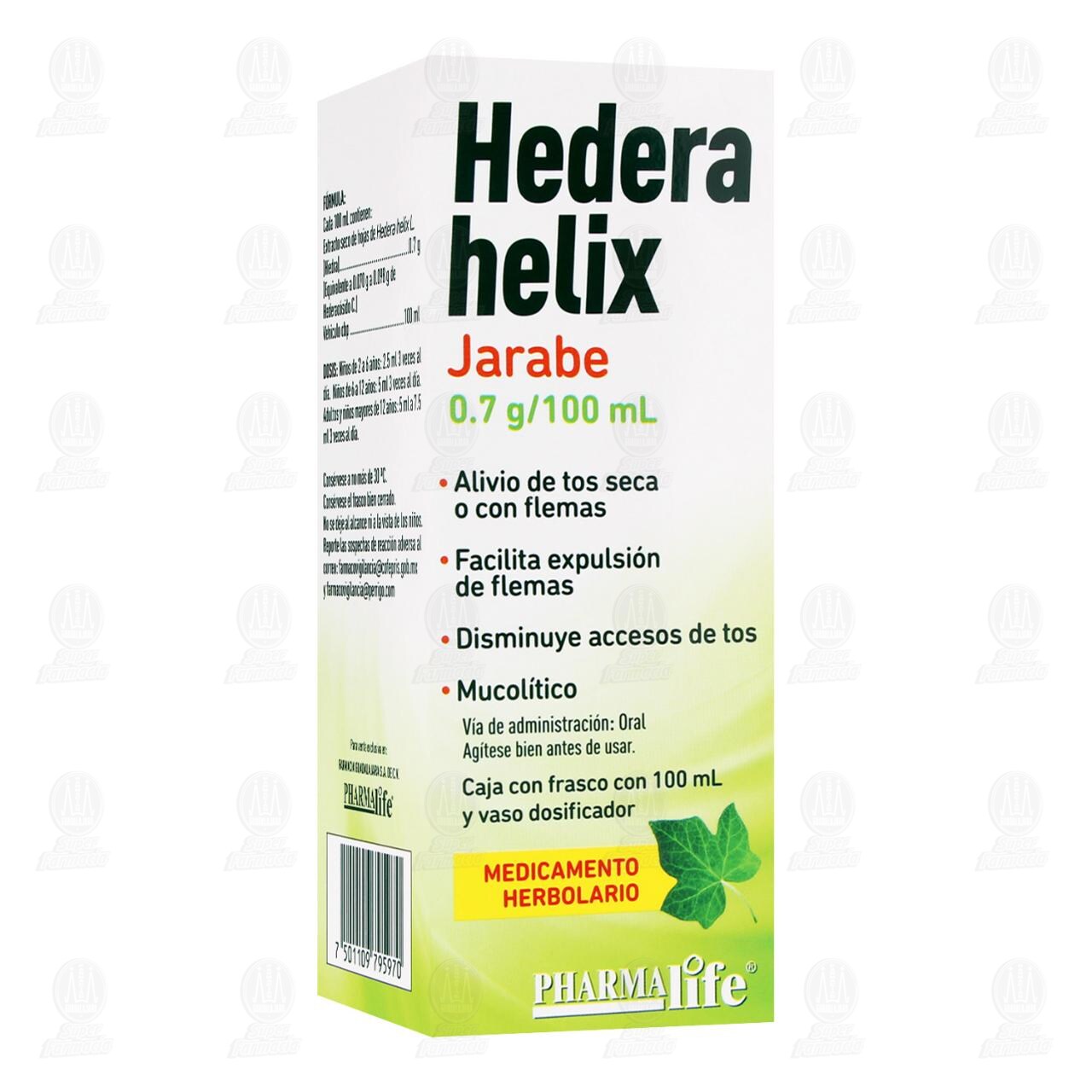 Hedera Helix 0.7gr/100ml Jarabe, 100 ml Pharmalife. image number 0