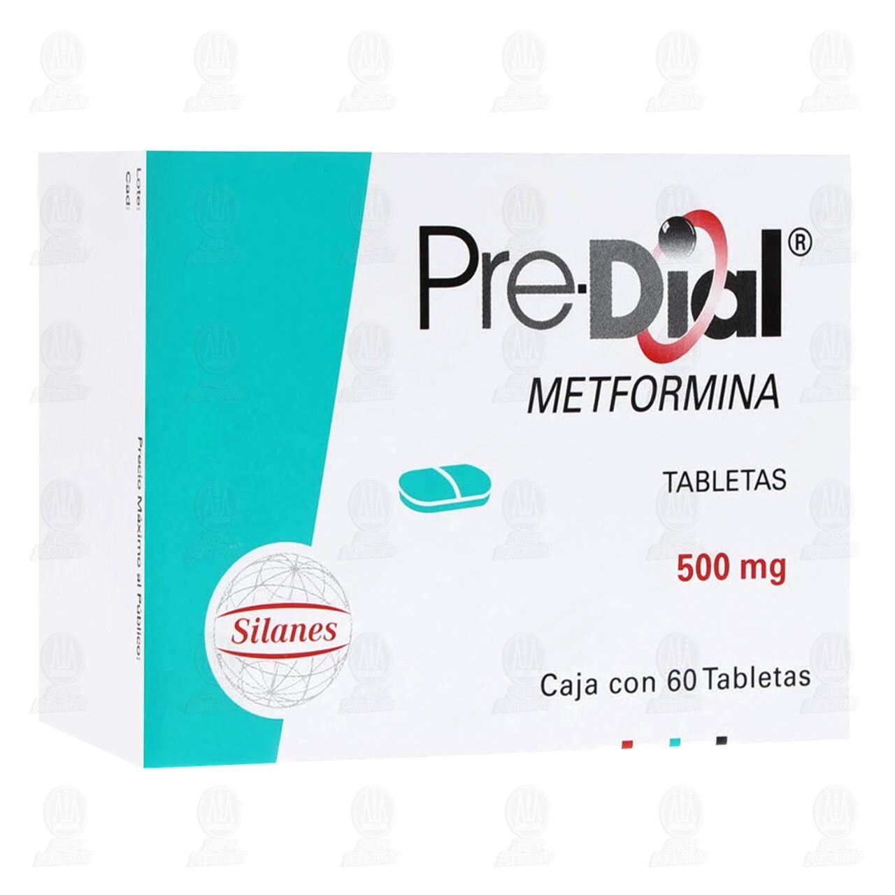 Pre-dial 500 mg, 60 Tabletas. image number 0