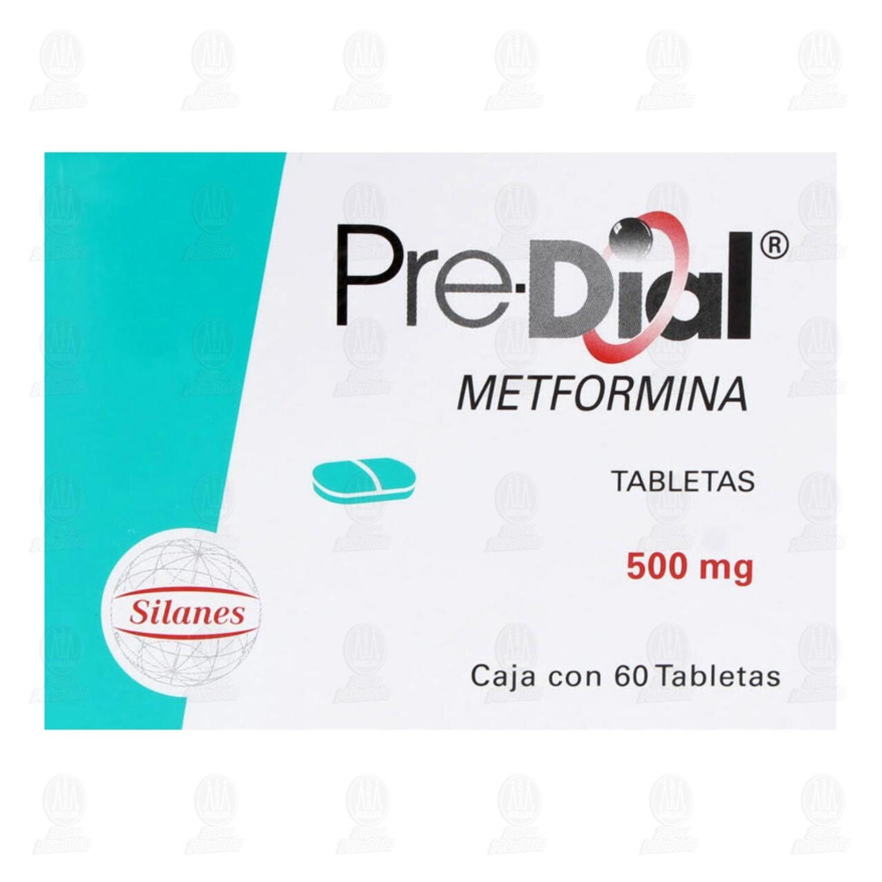 Pre-dial 500 mg, 60 Tabletas. image number 1