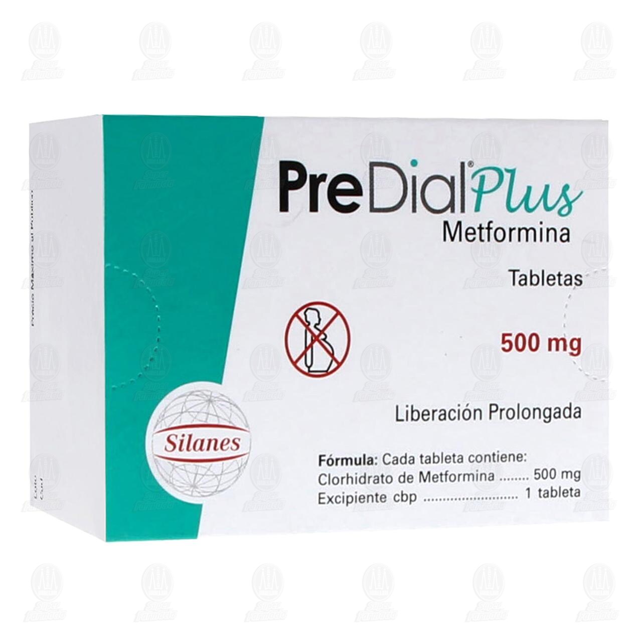 Pre-Dial Plus 500 mg, 60 Tabletas. image number 0