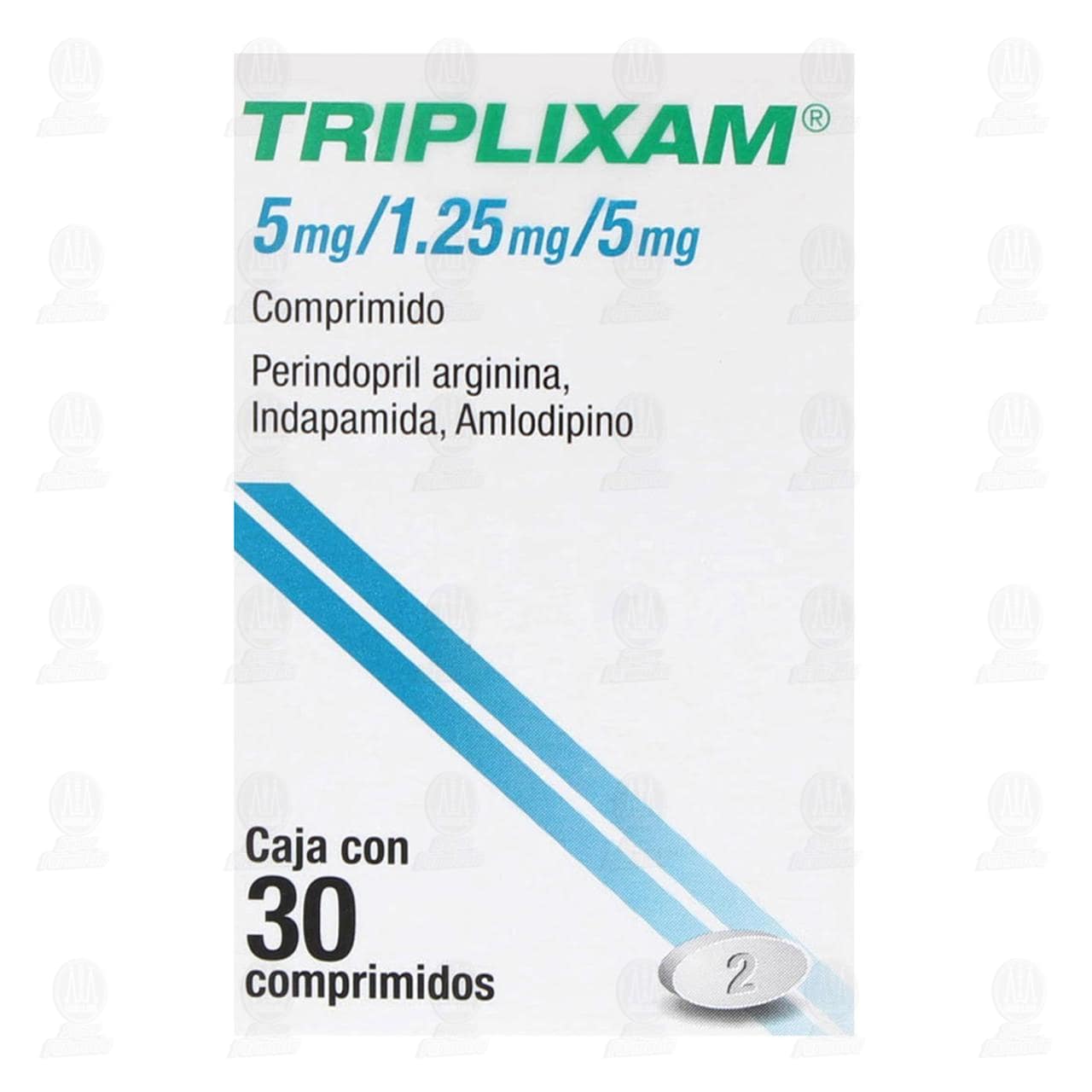 Triplixam 5mg/1.25mg/5mg, 30 Comprimidos. image number 1