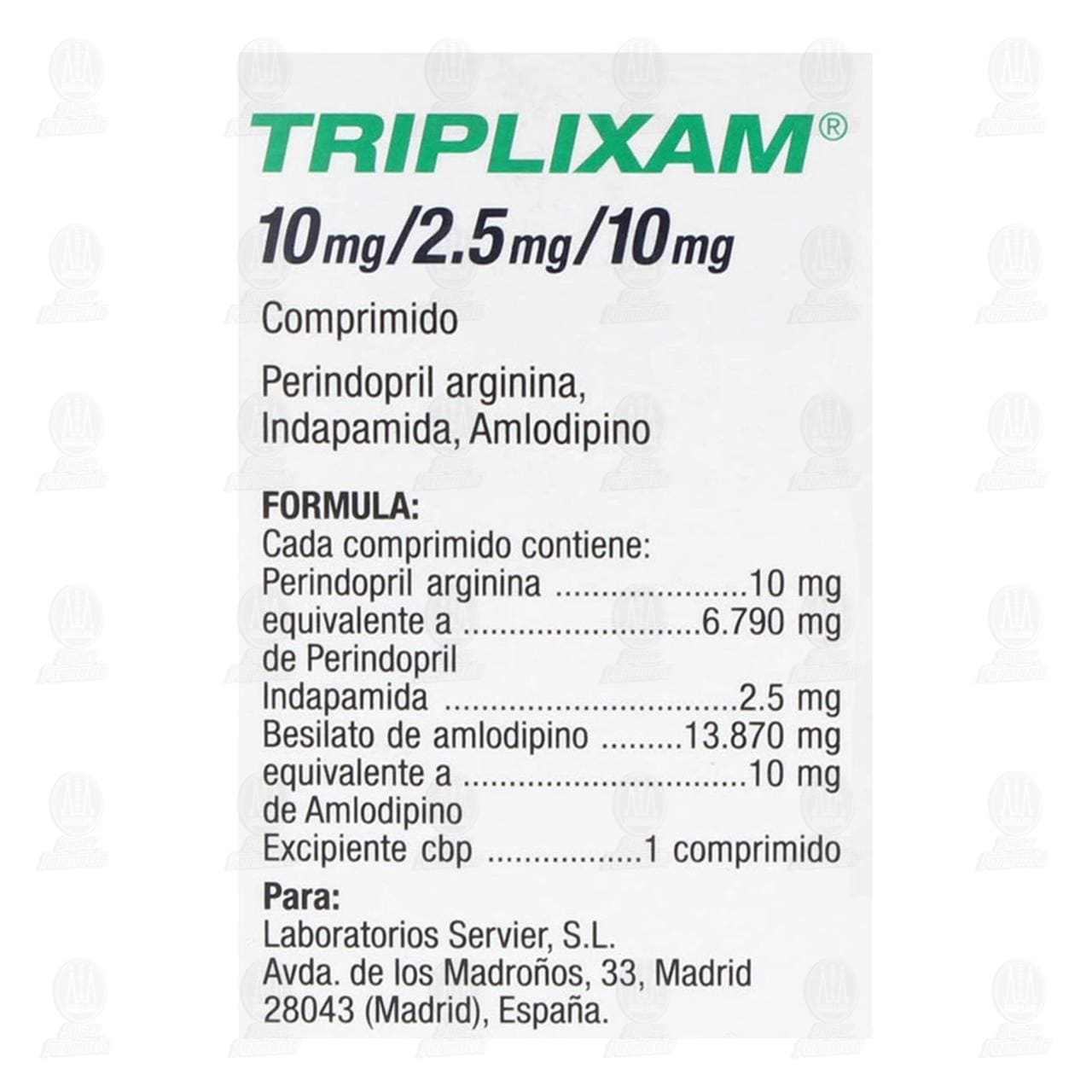 Triplixam 10mg/2.5mg/10mg, 30 Comprimidos. image number 3