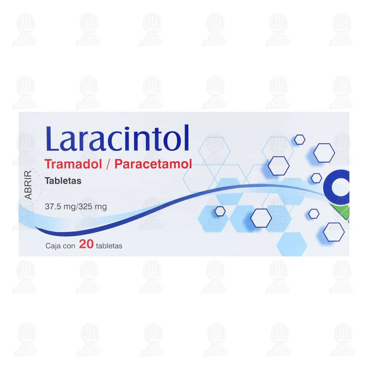 Laracintol 37.5/325mg, 20 Tabletas. image number 1