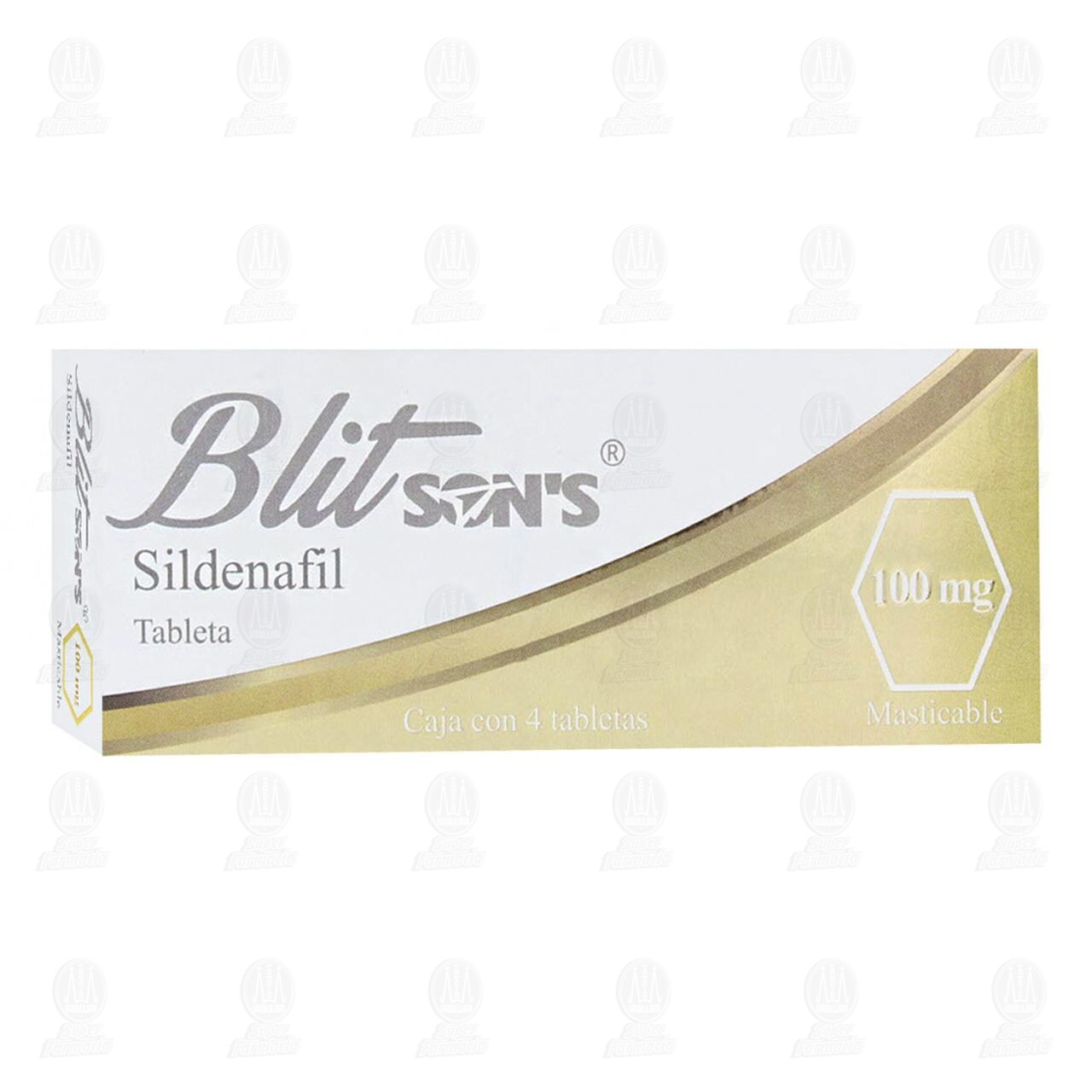 Blitson's 100 mg, 4 Tabletas. image number 0