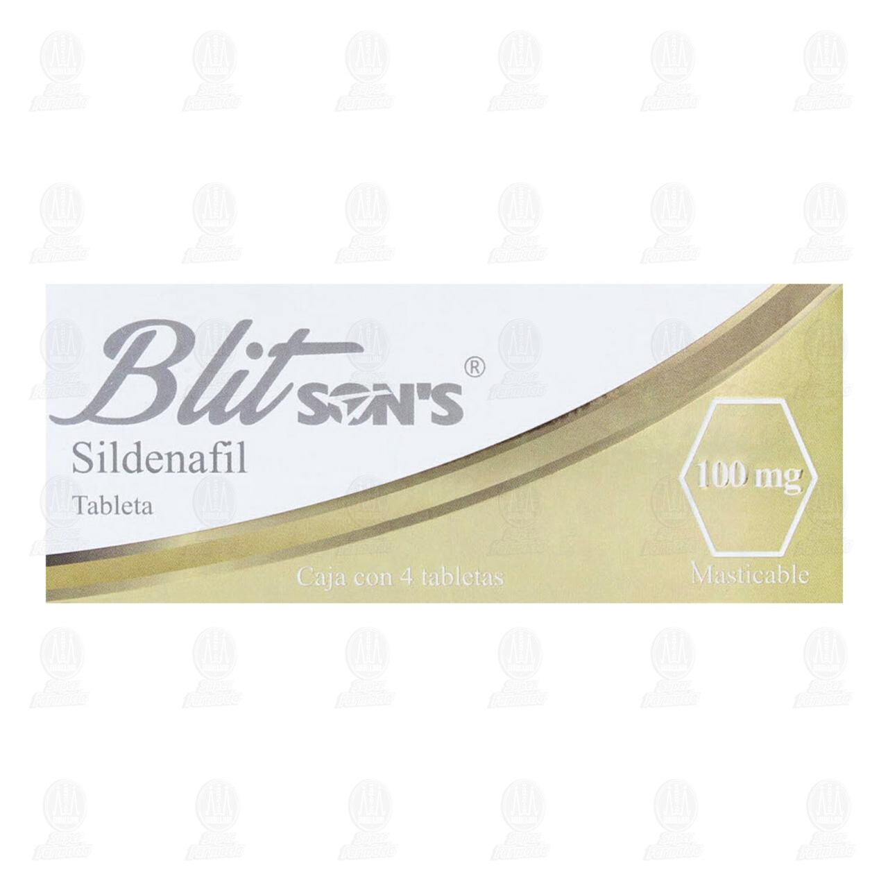 Blitson's 100 mg, 4 Tabletas. image number 1