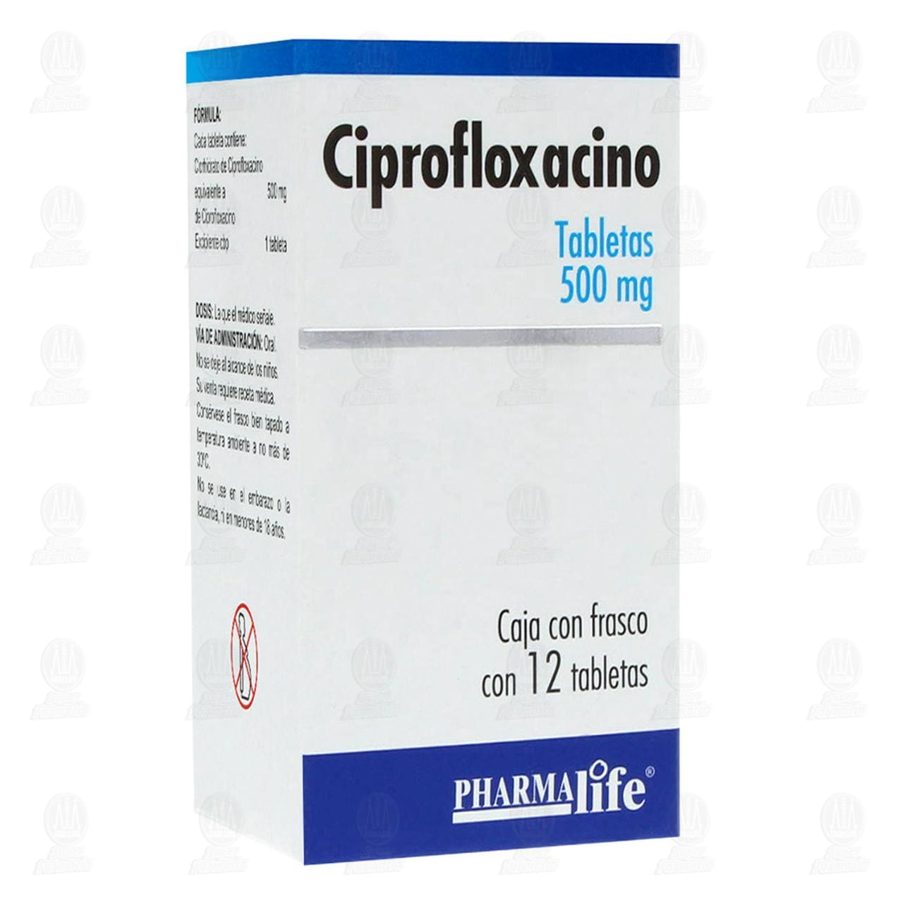 Ciprofloxacino 500 mg, 12 Tabletas Pharmalife. image number 0