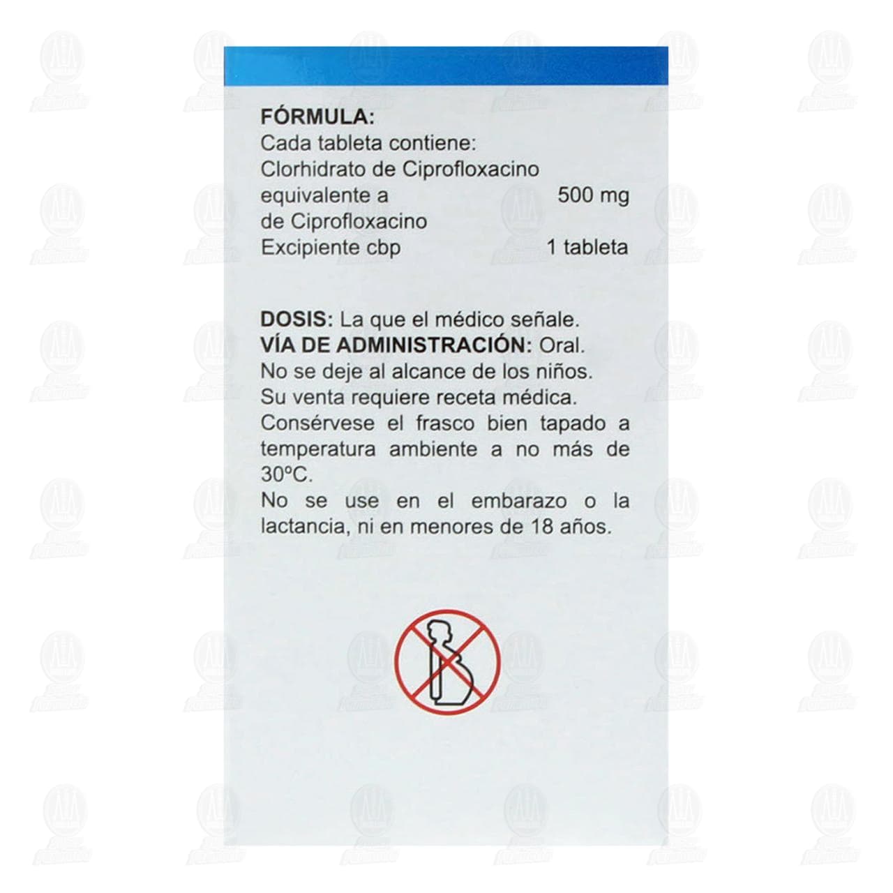 Ciprofloxacino 500 mg, 12 Tabletas Pharmalife. image number 2