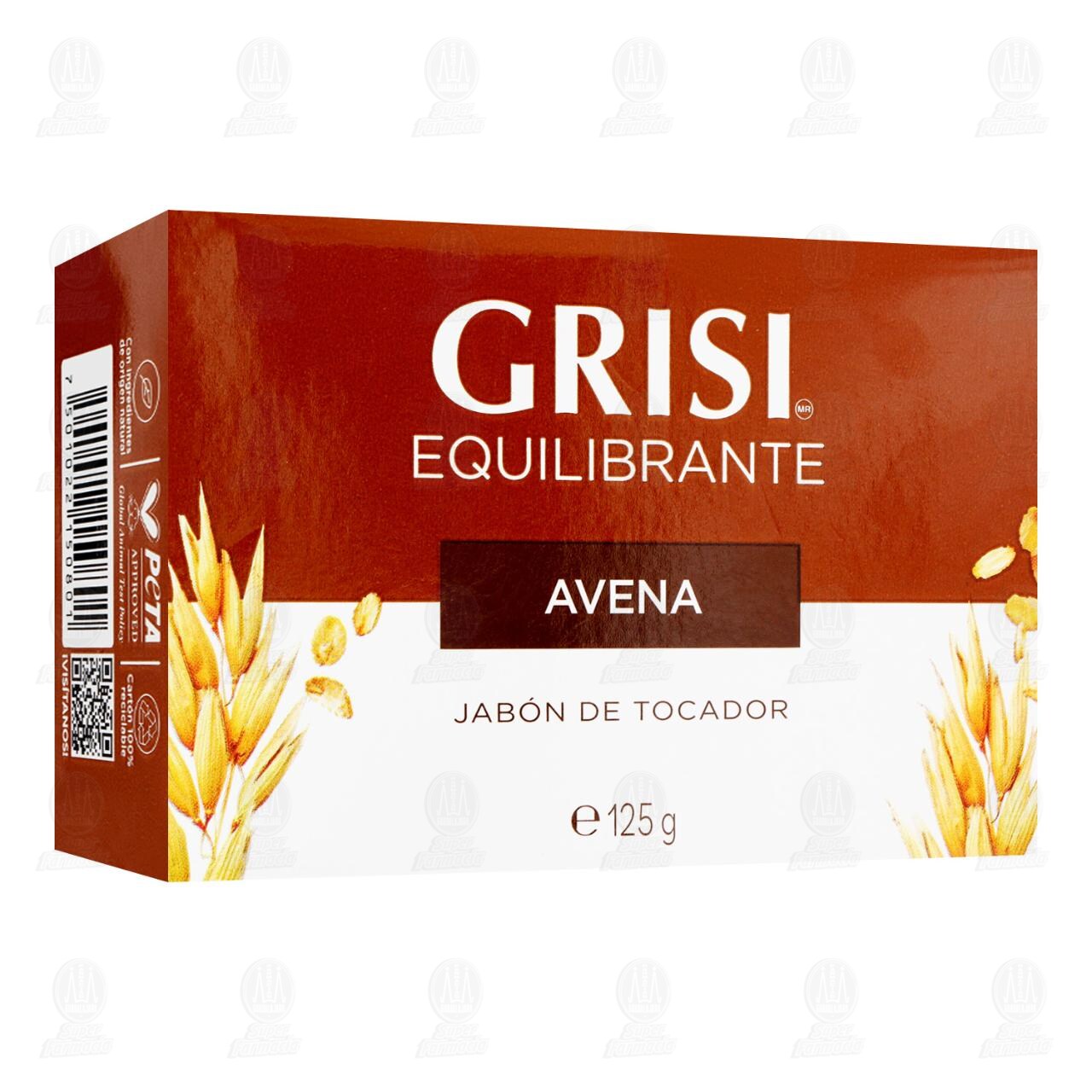 Jab&oacute;n Avena Grisi Equilibrante, 125 gr.