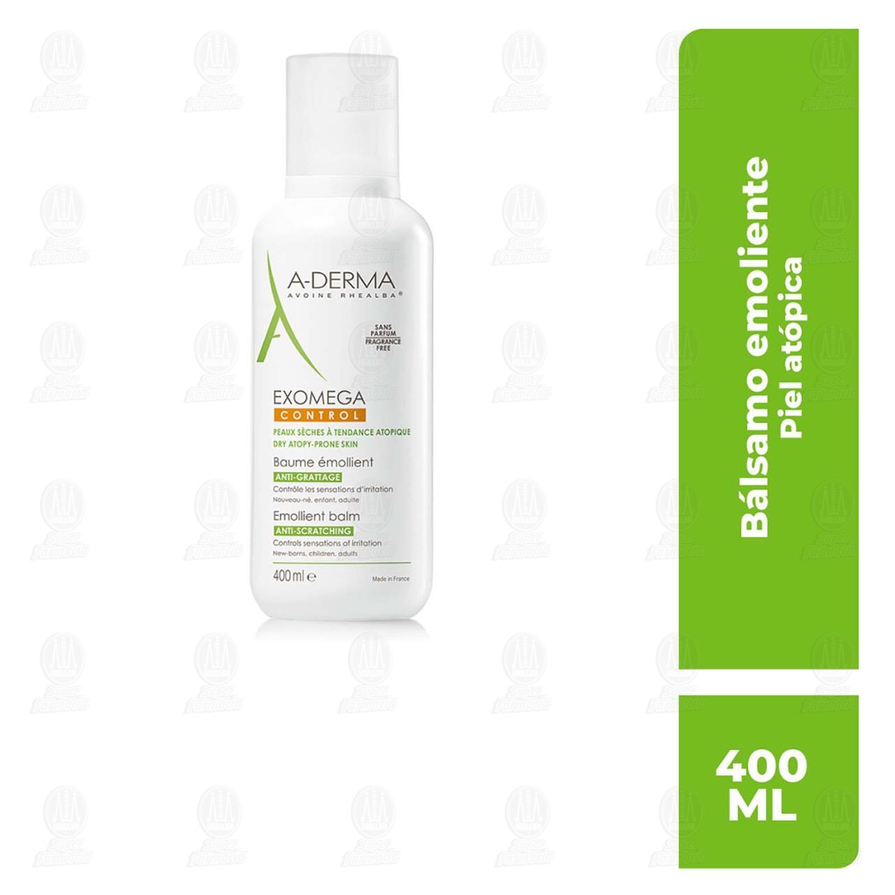 A-Derma B&aacute;lsamo Emoliente Exomega Control, 400 ml. image number 2