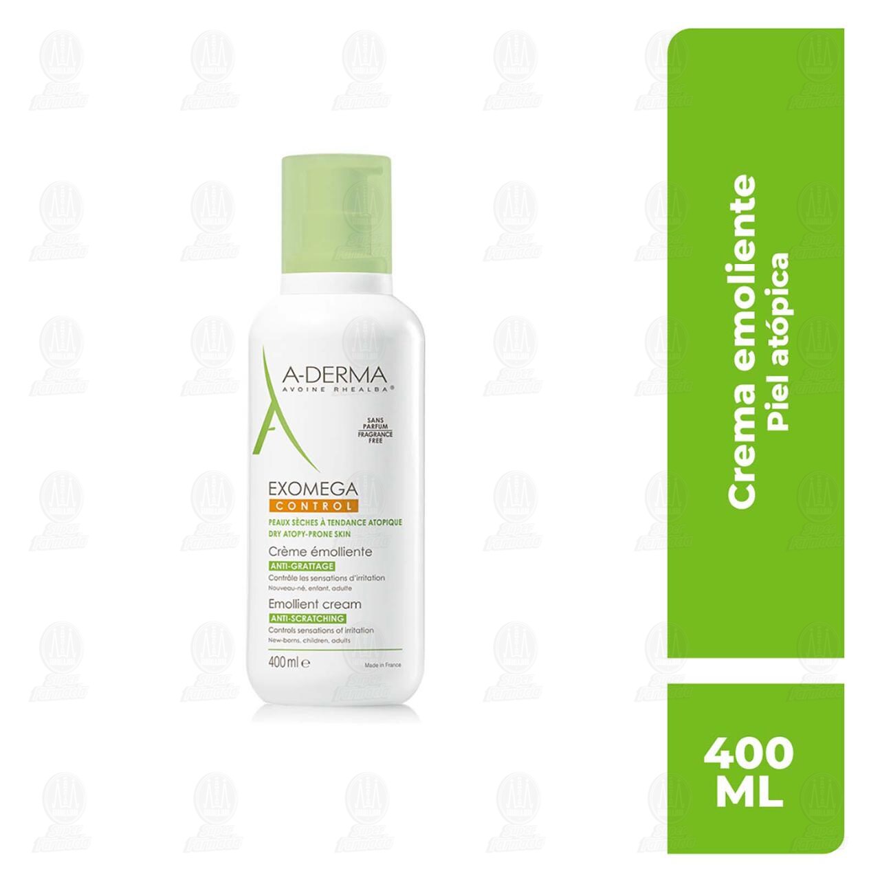 A-Derma Crema Emoliente Exomega Control, 400 ml. image number 2