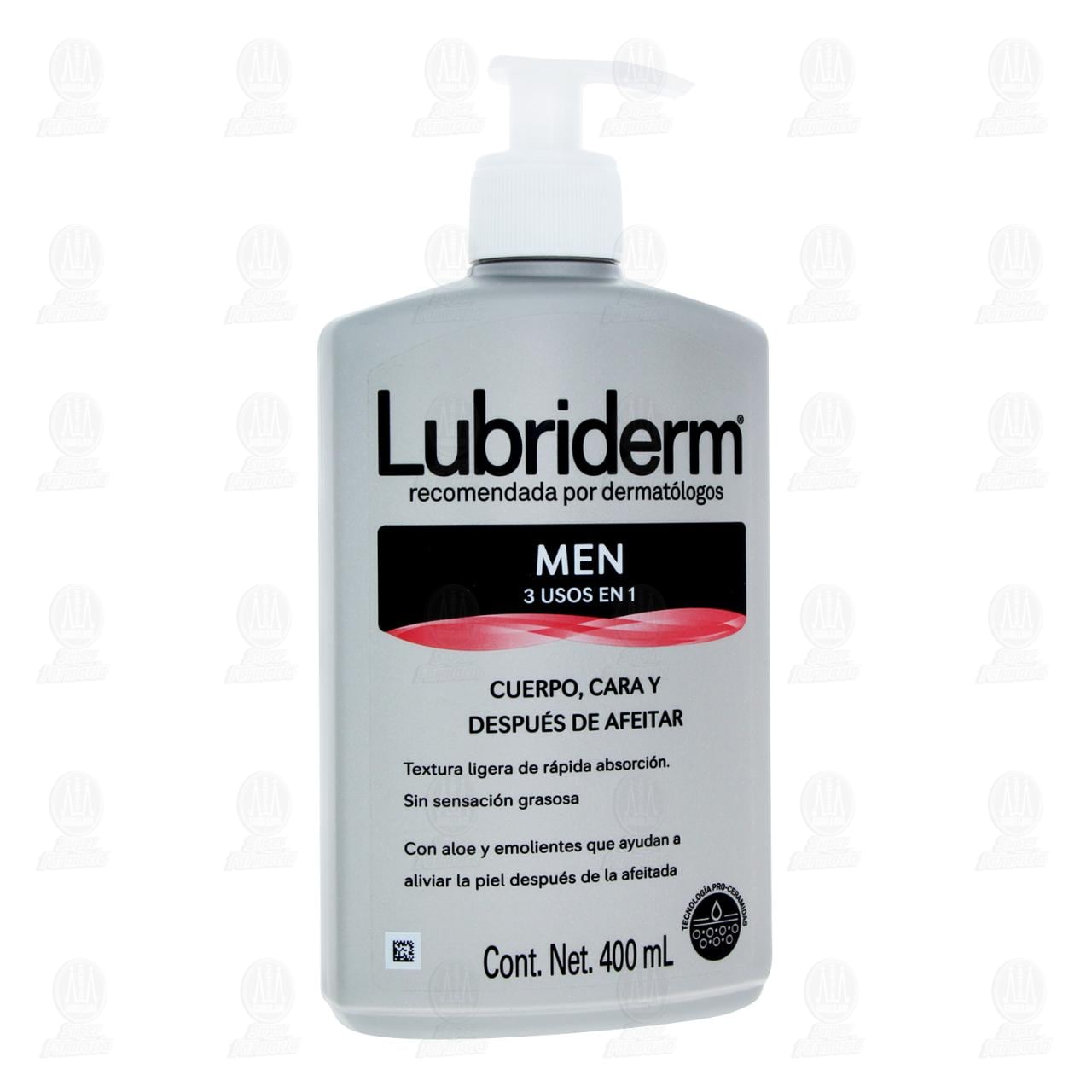 Crema Corporal Lubriderm Men 3 en 1, 400 ml.