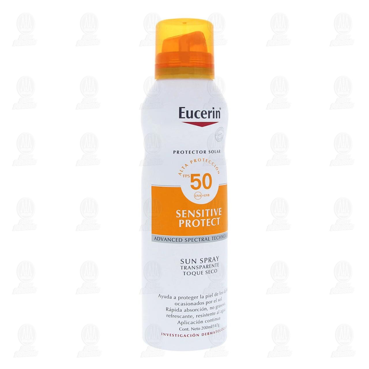 Eucerin Protector Solar Corporal Toque Seco FPS 50+ Spray, 200 ml.