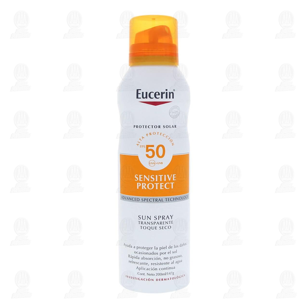 Eucerin Protector Solar Corporal Toque Seco FPS 50+ Spray, 200 ml. image number 1