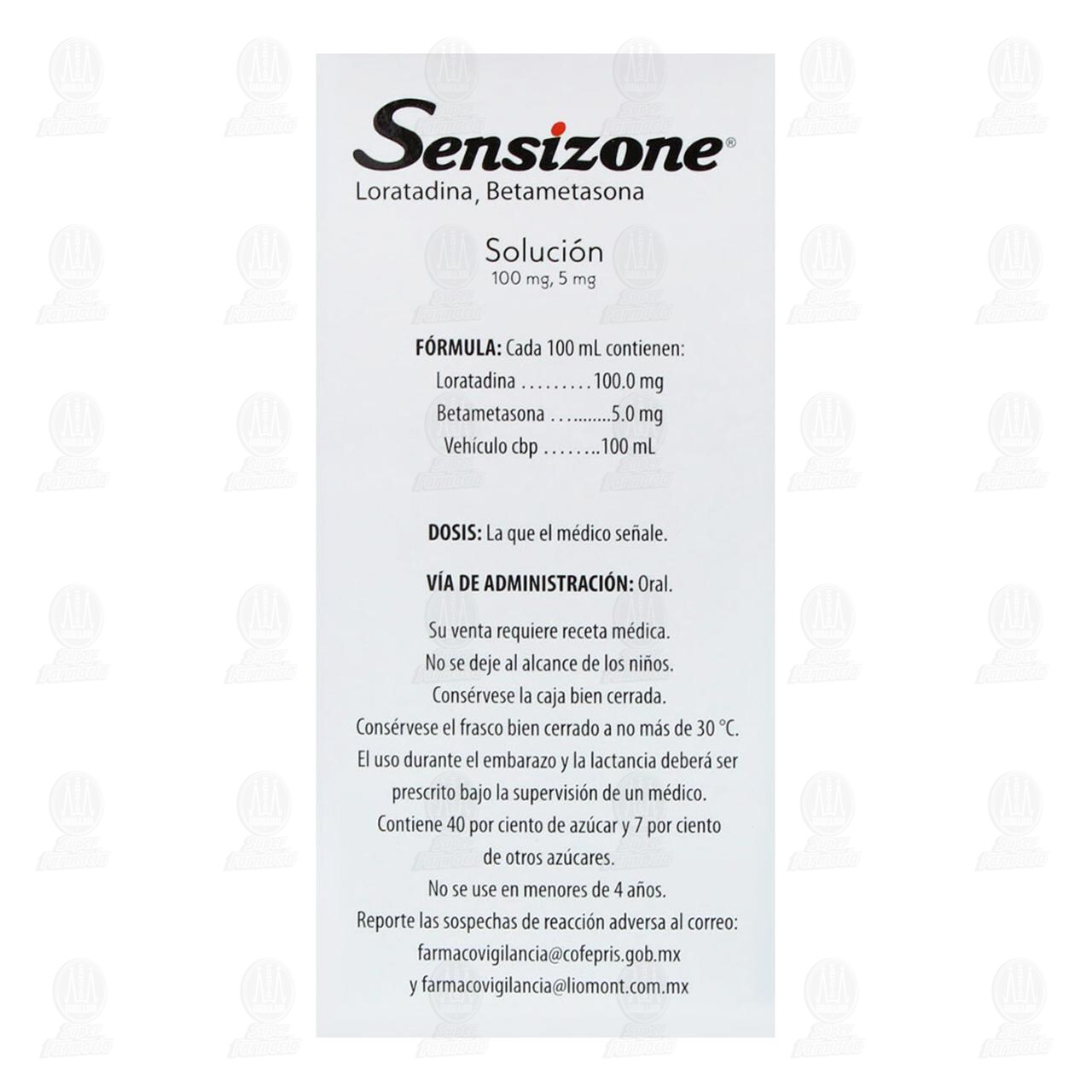 Sensizone Soluci&oacute;n 100mg/5mg, 60 ml. image number 2