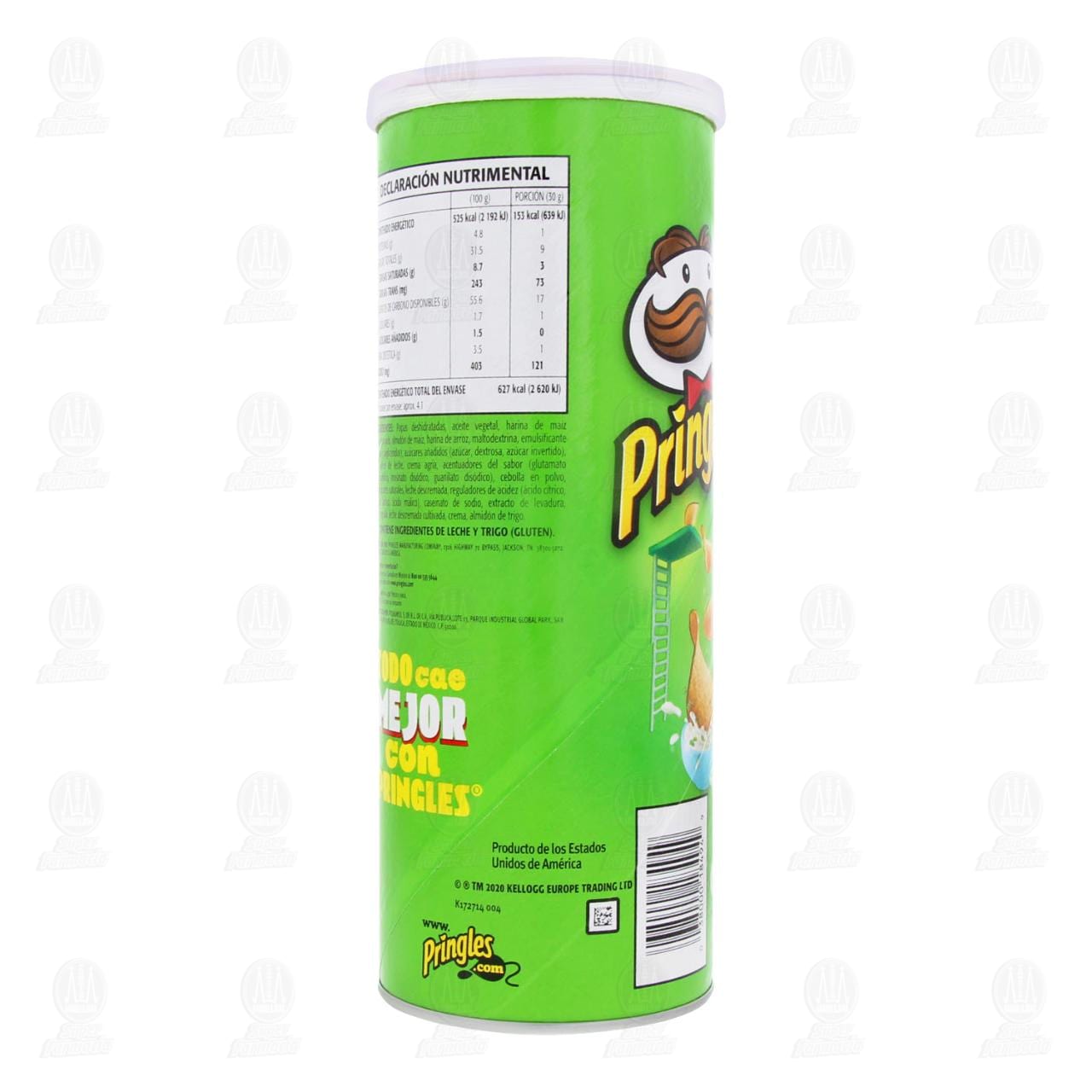 Papas Pringles Sabor Crema y Cebolla, 124 gr. image number 2