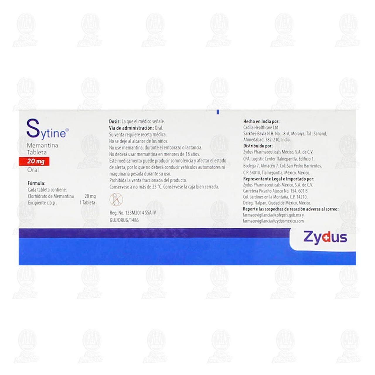 Sytine 20 mg, 28 Tabletas. image number 2