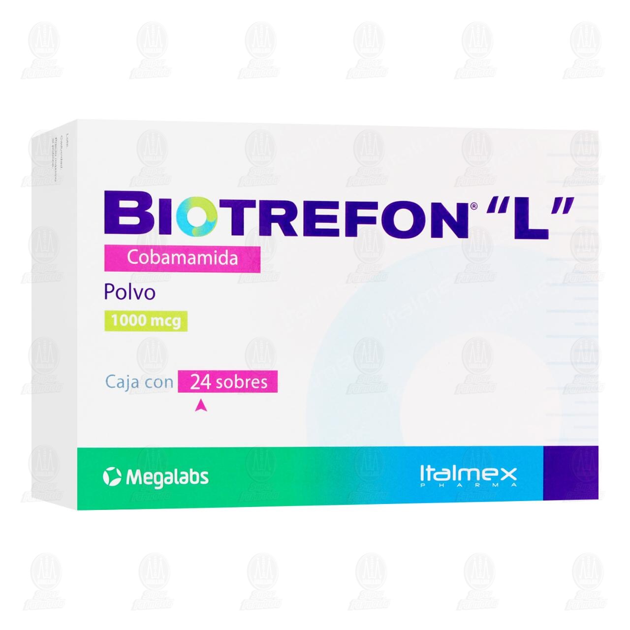 Biotrefon "L" 1000 mcg, 24 sobres. image number 0