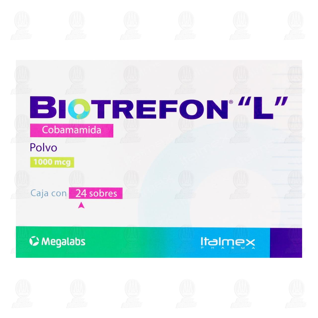 Biotrefon "L" 1000 mcg, 24 sobres. image number 1