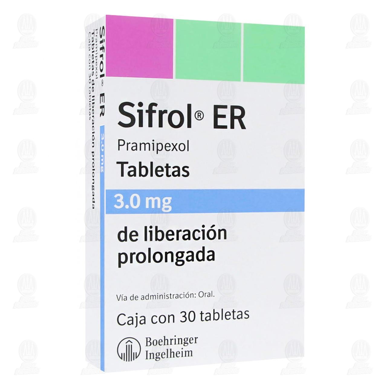 Imagen para Sifrol ER 3.0 mg, 30 Tabletas.