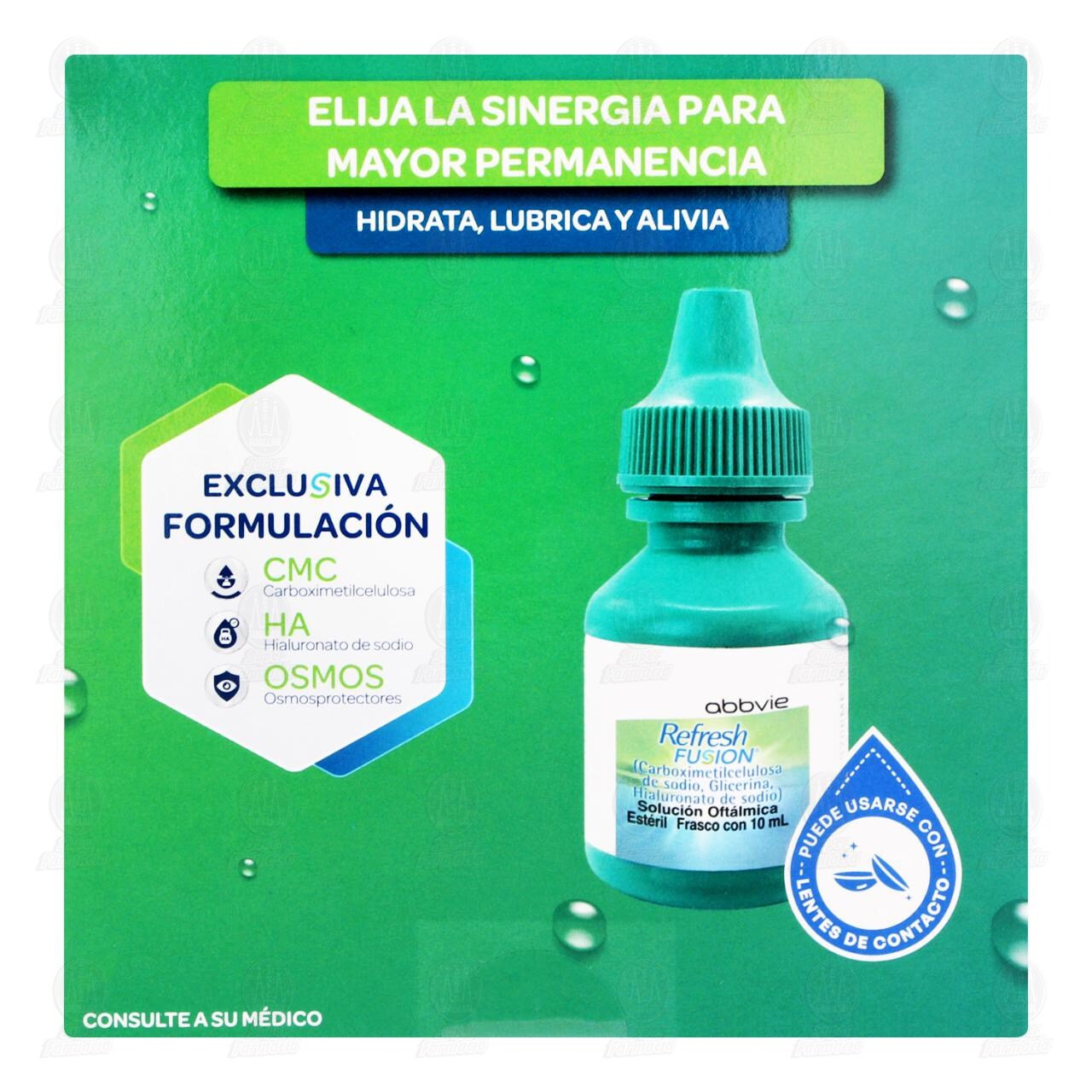 Pack Refresh Fusion Soluci&oacute;n Oft&aacute;lmica, 2 Frascos de 10 mL c/u. image number 2
