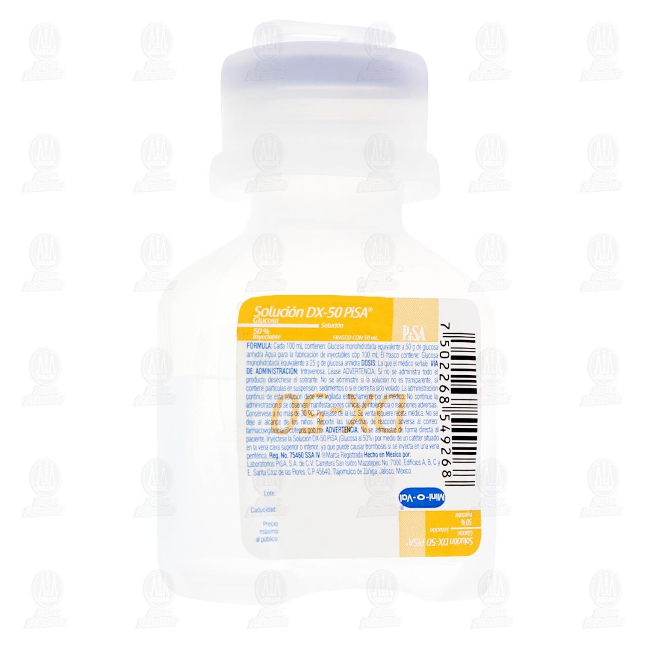 Solución Dextrosa-50, 50 ml.