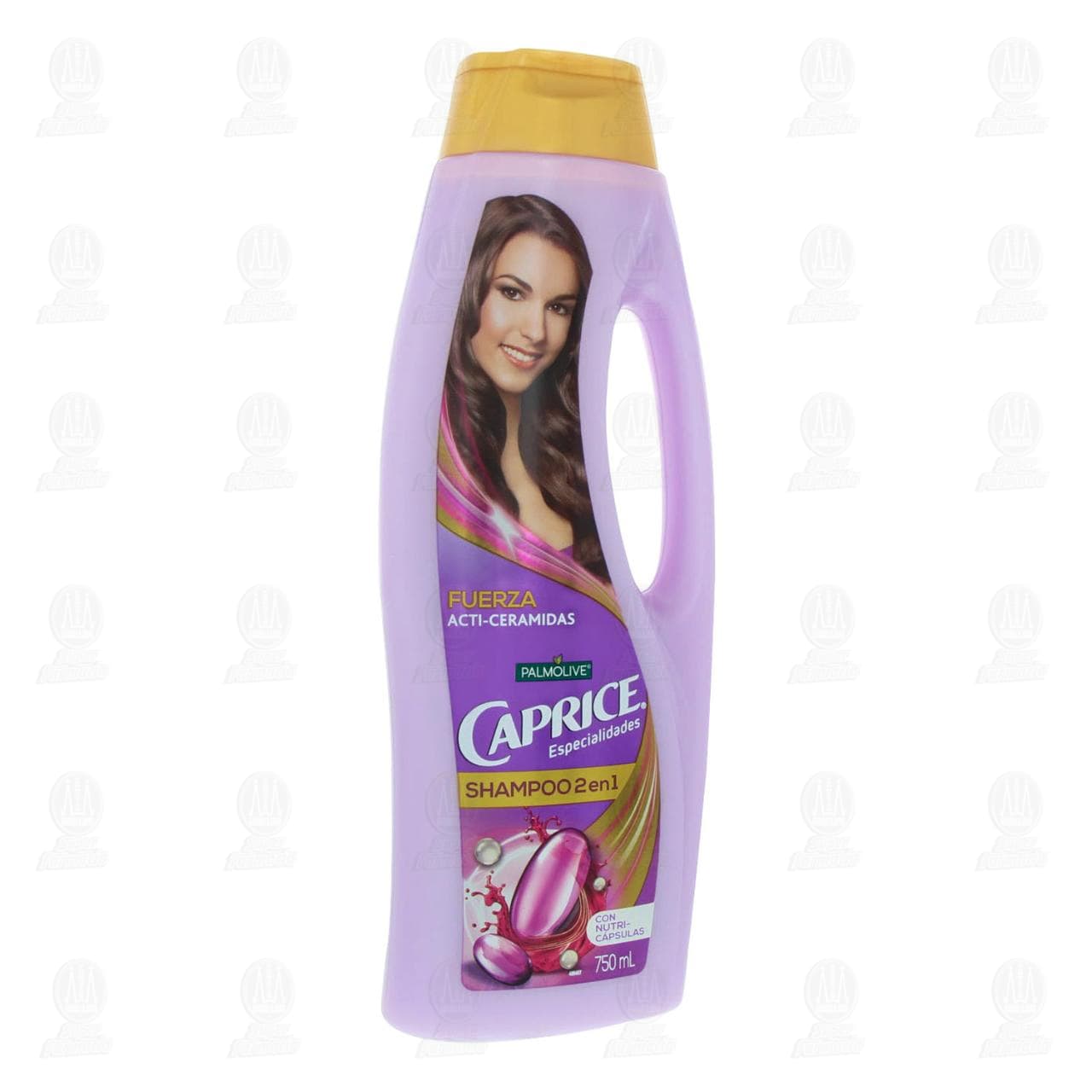 Shampoo Caprice Especialidades Acti-Ceramidas 2 en 1, 750 ml.