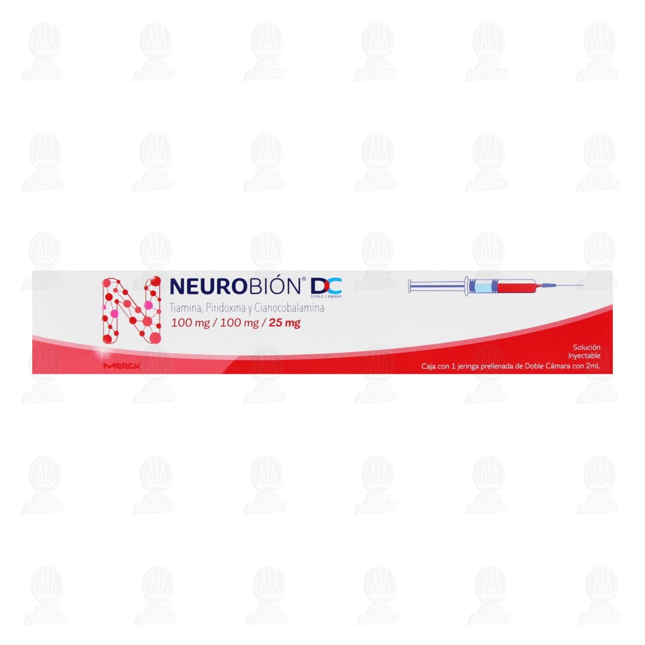Neurobi&oacute;n DC 1 Jeringa Prellenada 2 ml Doble C&aacute;mara, 100mg/100mg/25mg. image number 1