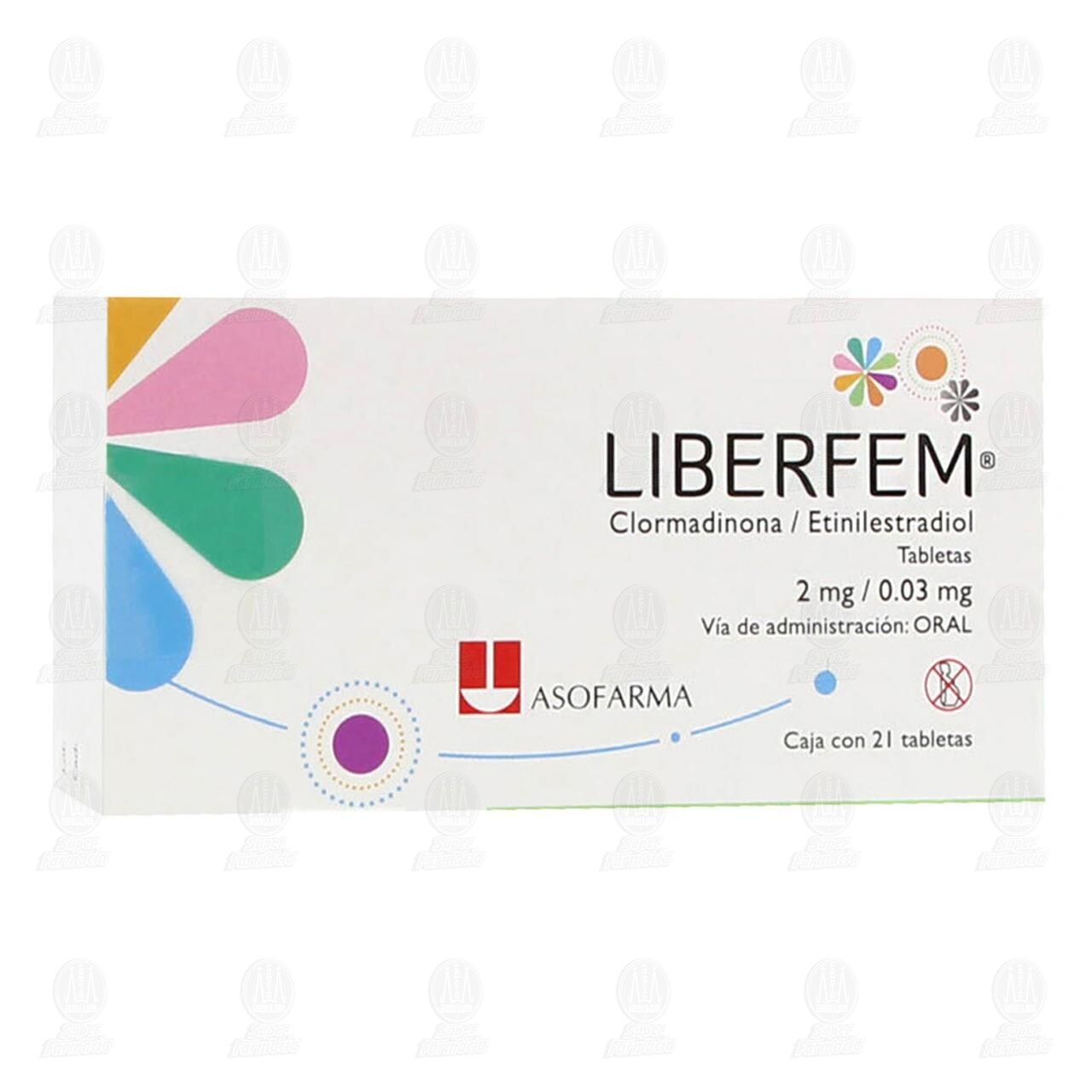 Liberfem 2mg/0.03mg, 21 Tabletas. image number 0