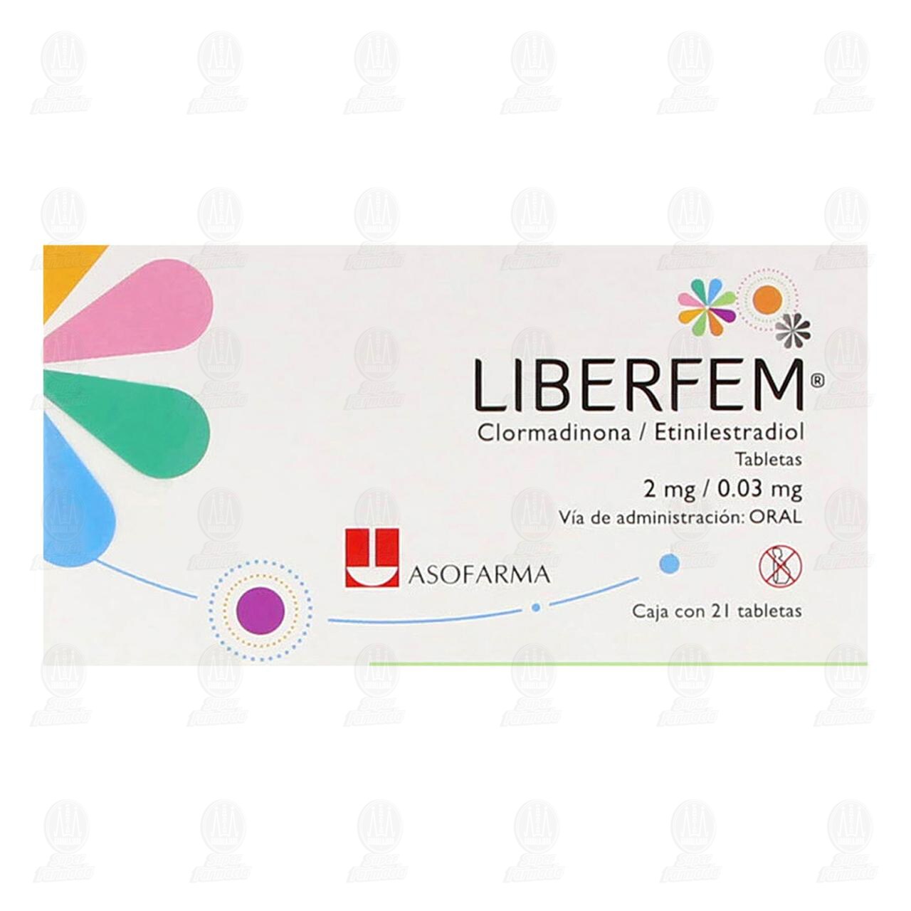 Liberfem 2mg/0.03mg, 21 Tabletas. image number 1