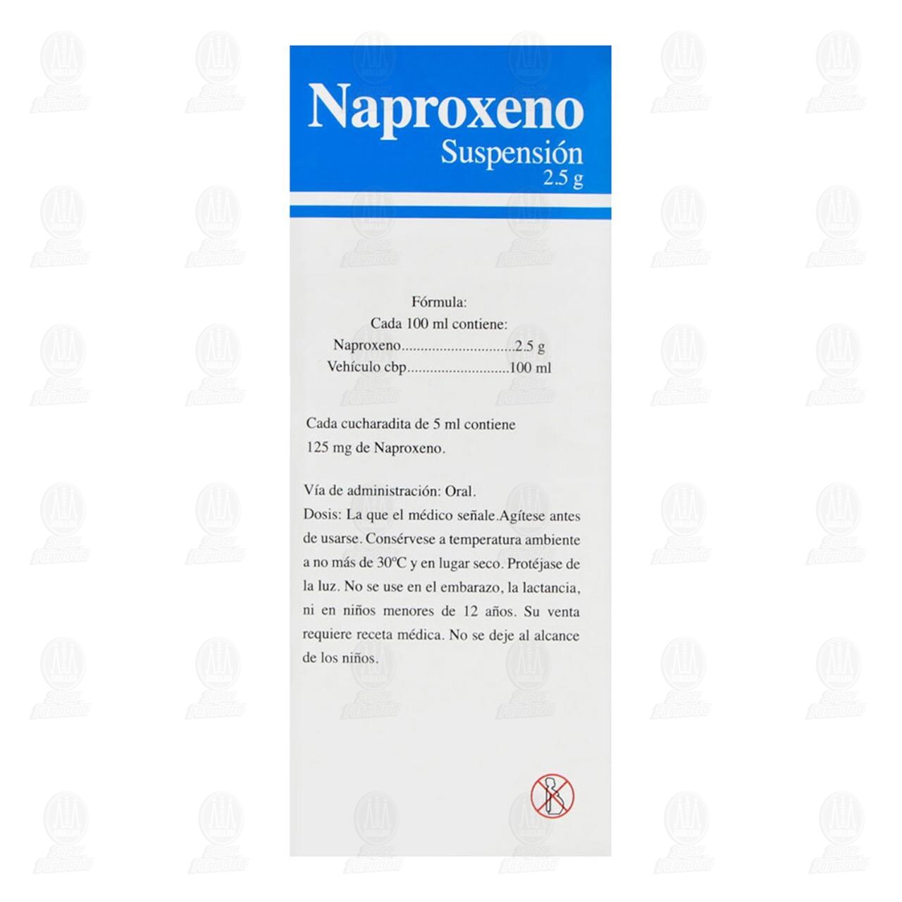 Naproxeno 2.5gr Suspensi&oacute;n, 100 ml Pharmalife. image number 2
