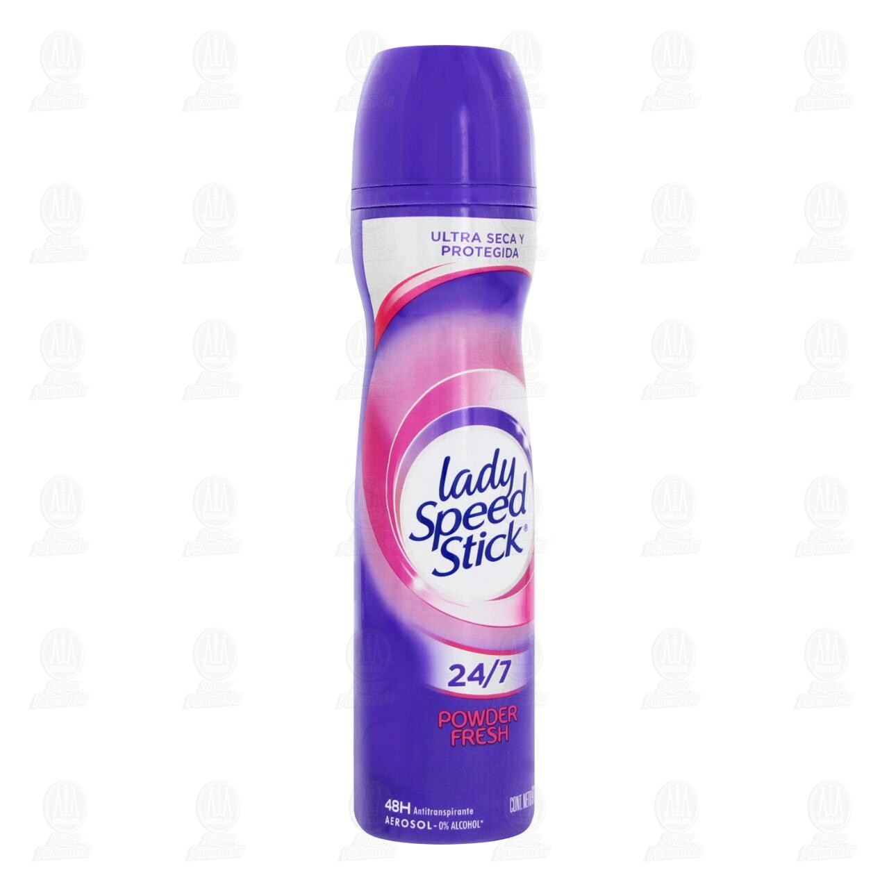 Antitranspirante Lady Speed Stick 24/7 Powder Fresh en Aerosol, 150 ml.