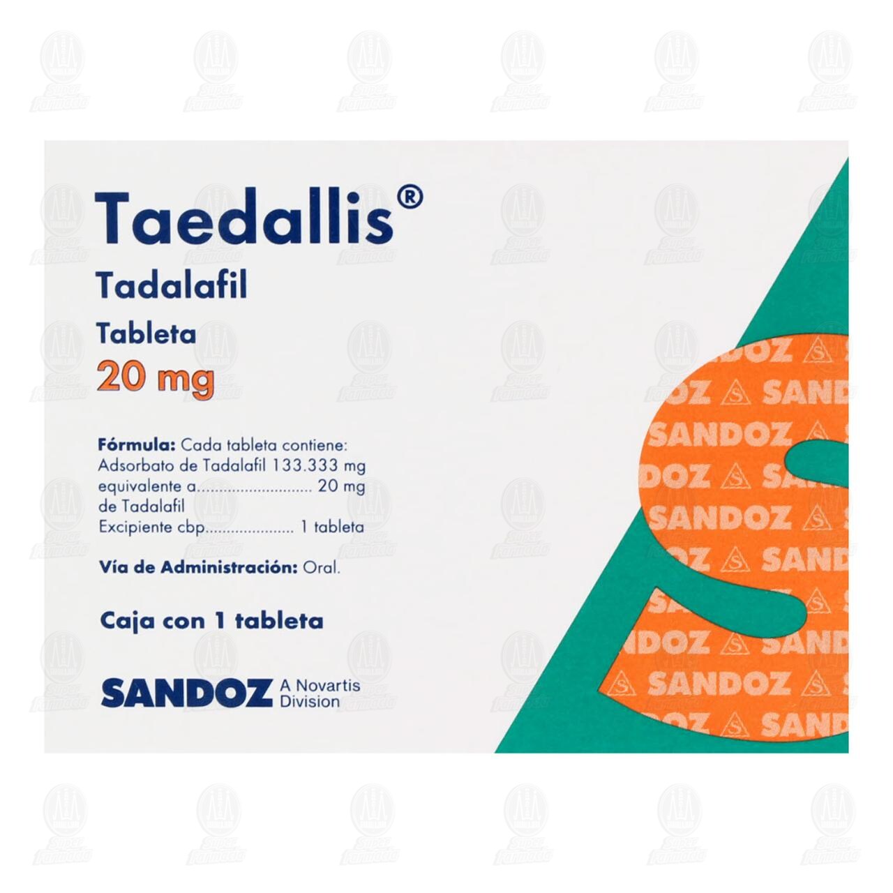Taedallis 20 mg, 1 Tableta. image number 1