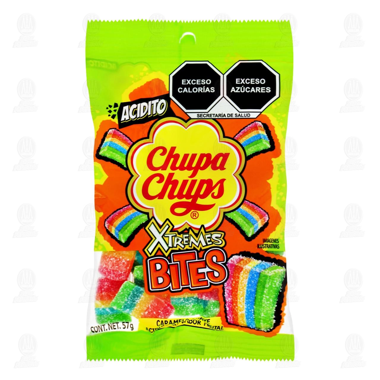 Caramelo Chupa Chups Xtremes Bites Acidito, 57 gr.