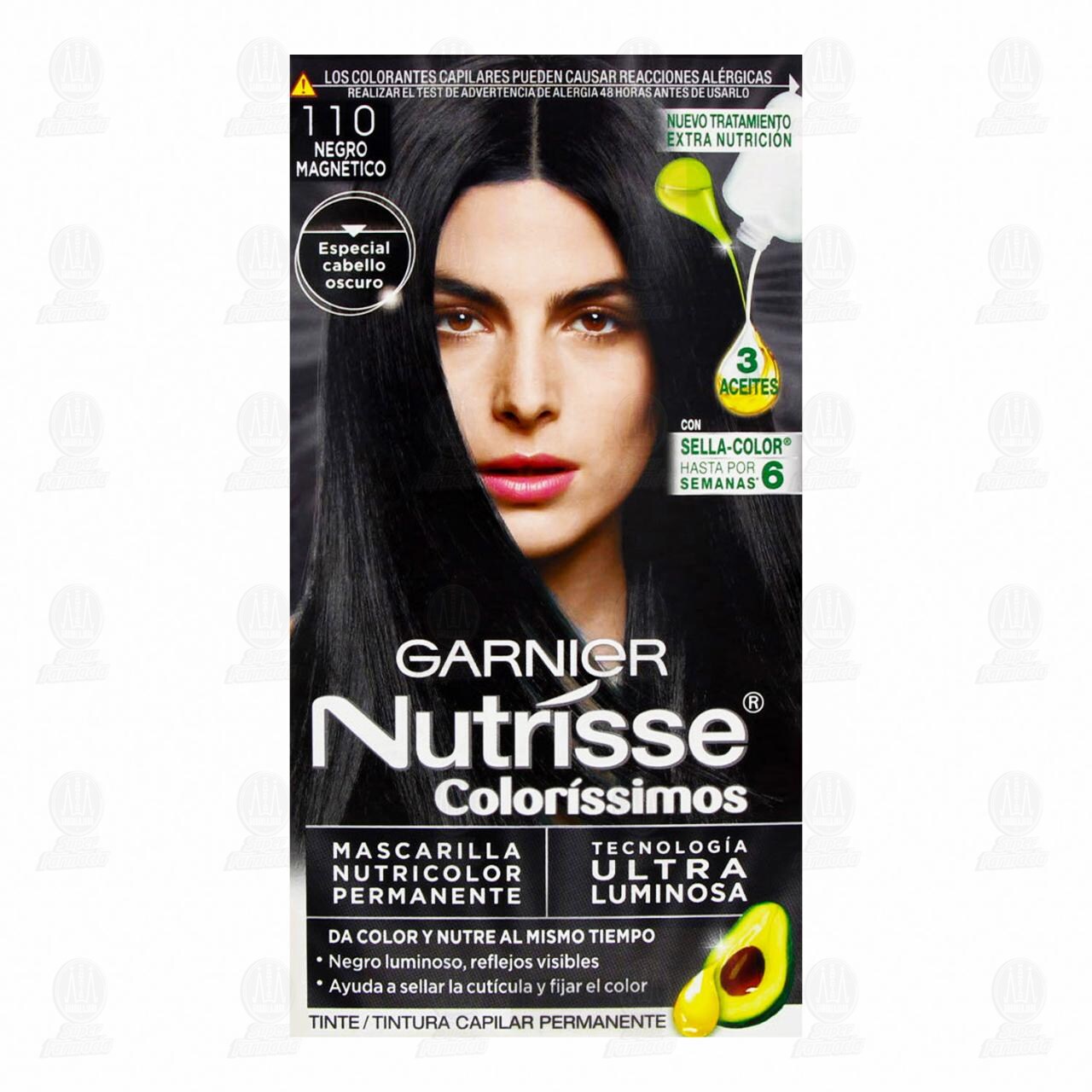 Tinte Garnier Nutrisse Color&iacute;ssimos Color Negro Magn&eacute;tico (110), 1 pz. image number 1