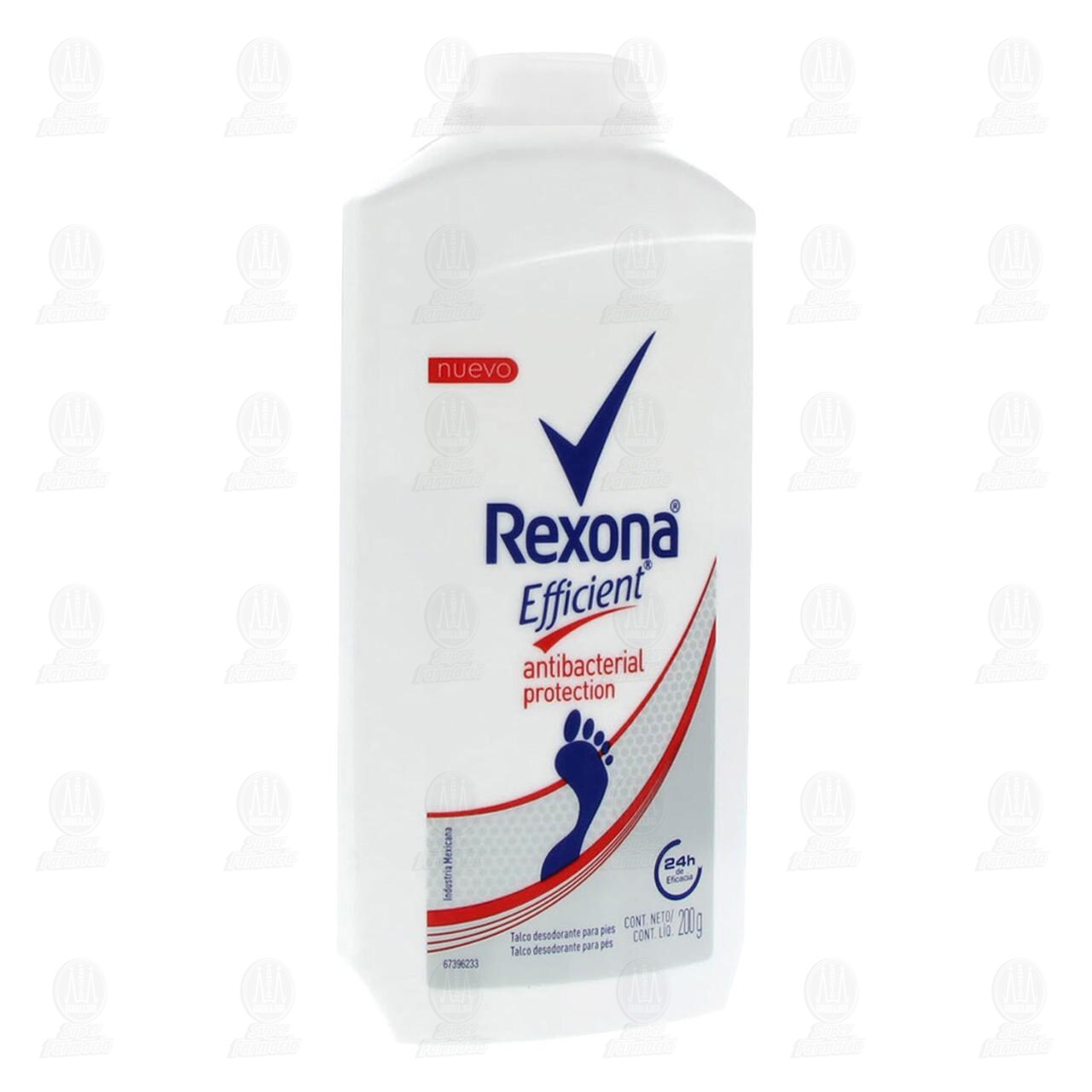 Talco Desodorante Rexona Efficient Antibacterial para Pies, 200 gr. image number 0