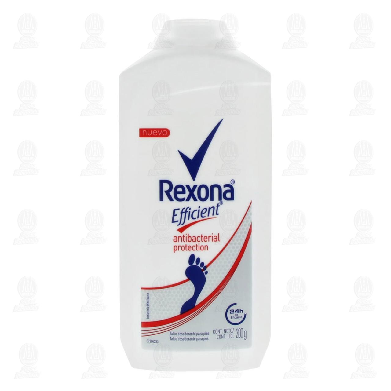 Talco Desodorante Rexona Efficient Antibacterial para Pies, 200 gr. image number 1