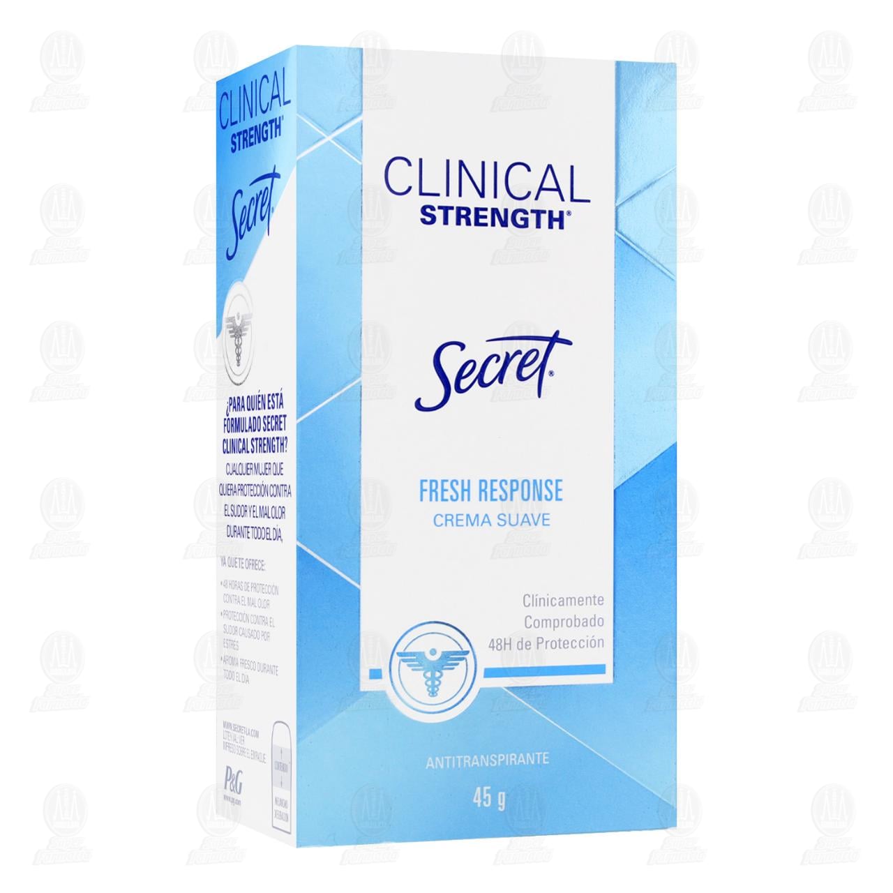 Antitranspirante Secret Clinical Strength Fresh Response, 45 gr.