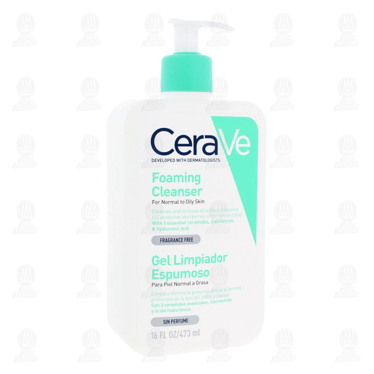 CeraVe Gel Limpiador Espumoso |237ml| Limpiador diario para piel mixta  grasa o con acné + crema hidratante |50ml| hidrante diario para rostro y  cuerpo