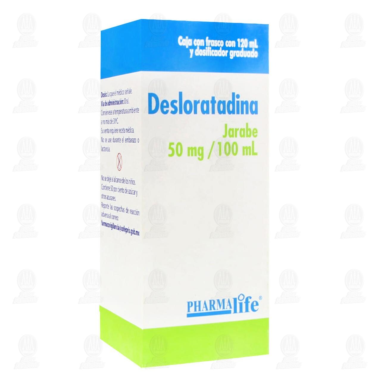 Desloratadina Jarabe 50mg/100ml, 120 ml Pharmalife.