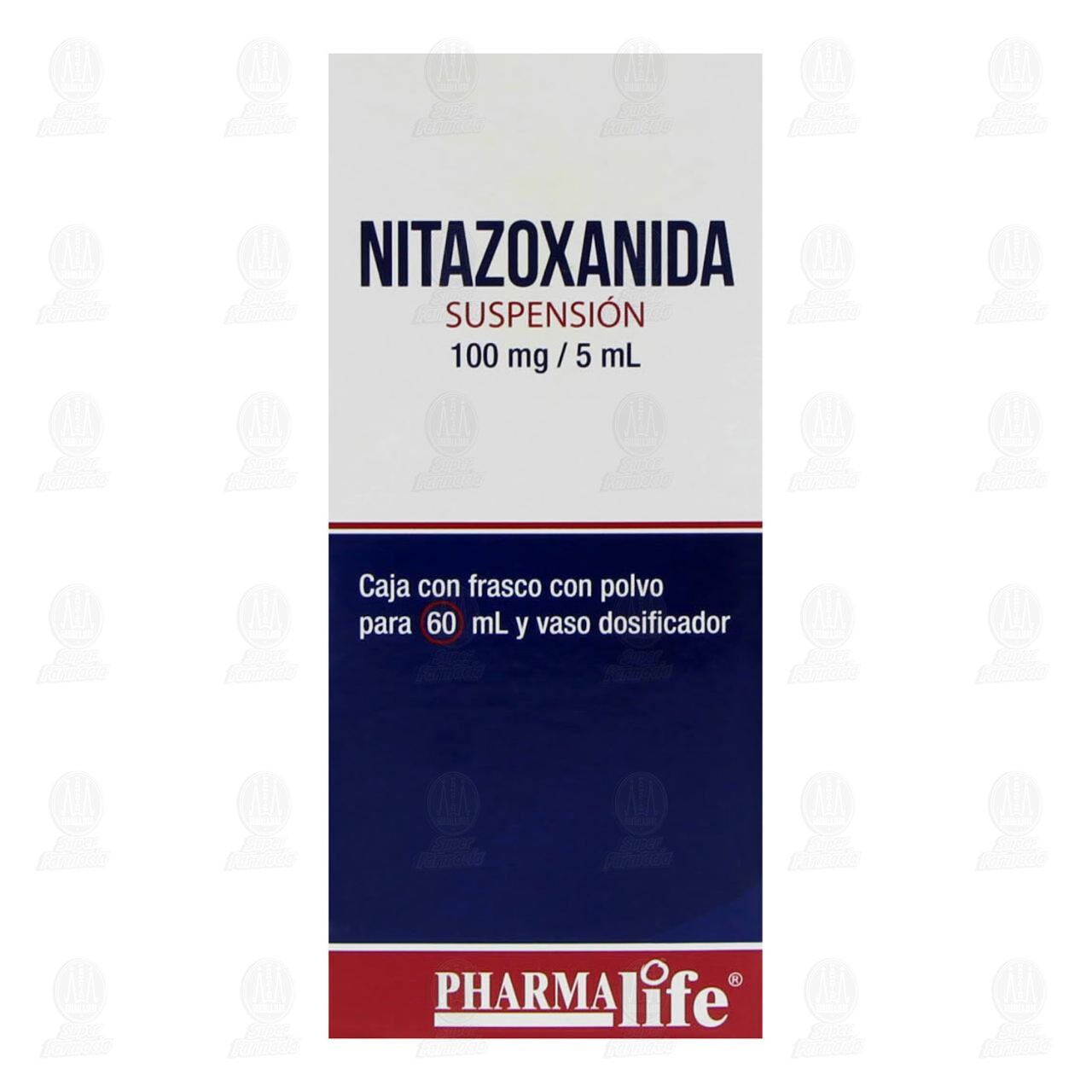 Nitazoxanida 100mg/5ml Suspensión, 60 ml Pharmalife. image number 1