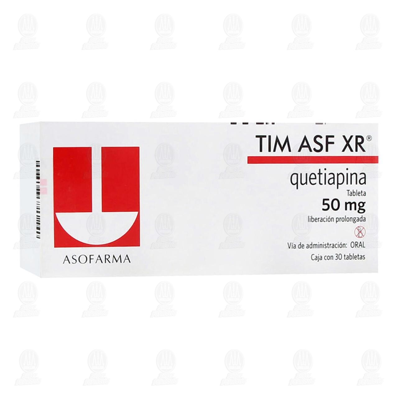 Tim ASF XR 50 mg, 30 Tabletas. image number 0